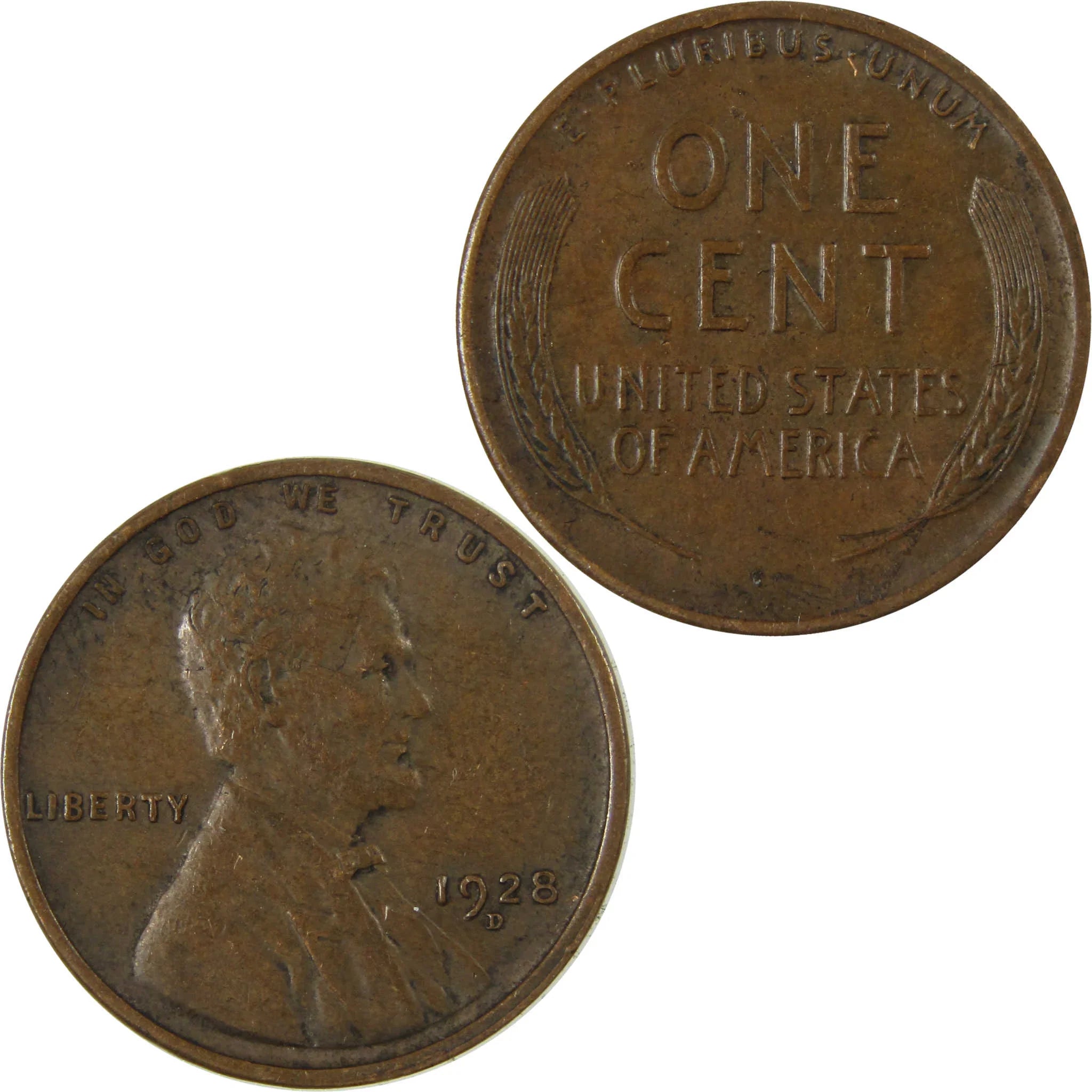 1928 D Lincoln Wheat Cent VF Very Fine Penny 1c Coin SKU:I27624