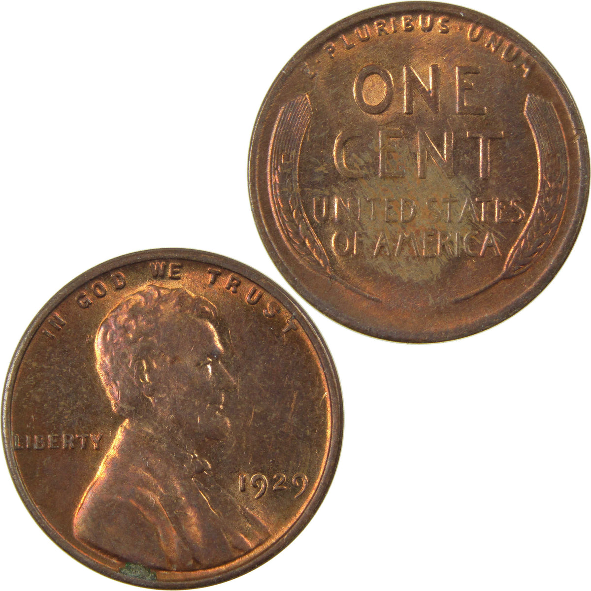 1929 Lincoln Wheat Cent Uncirculated Penny 1c Coin SKU:I28262