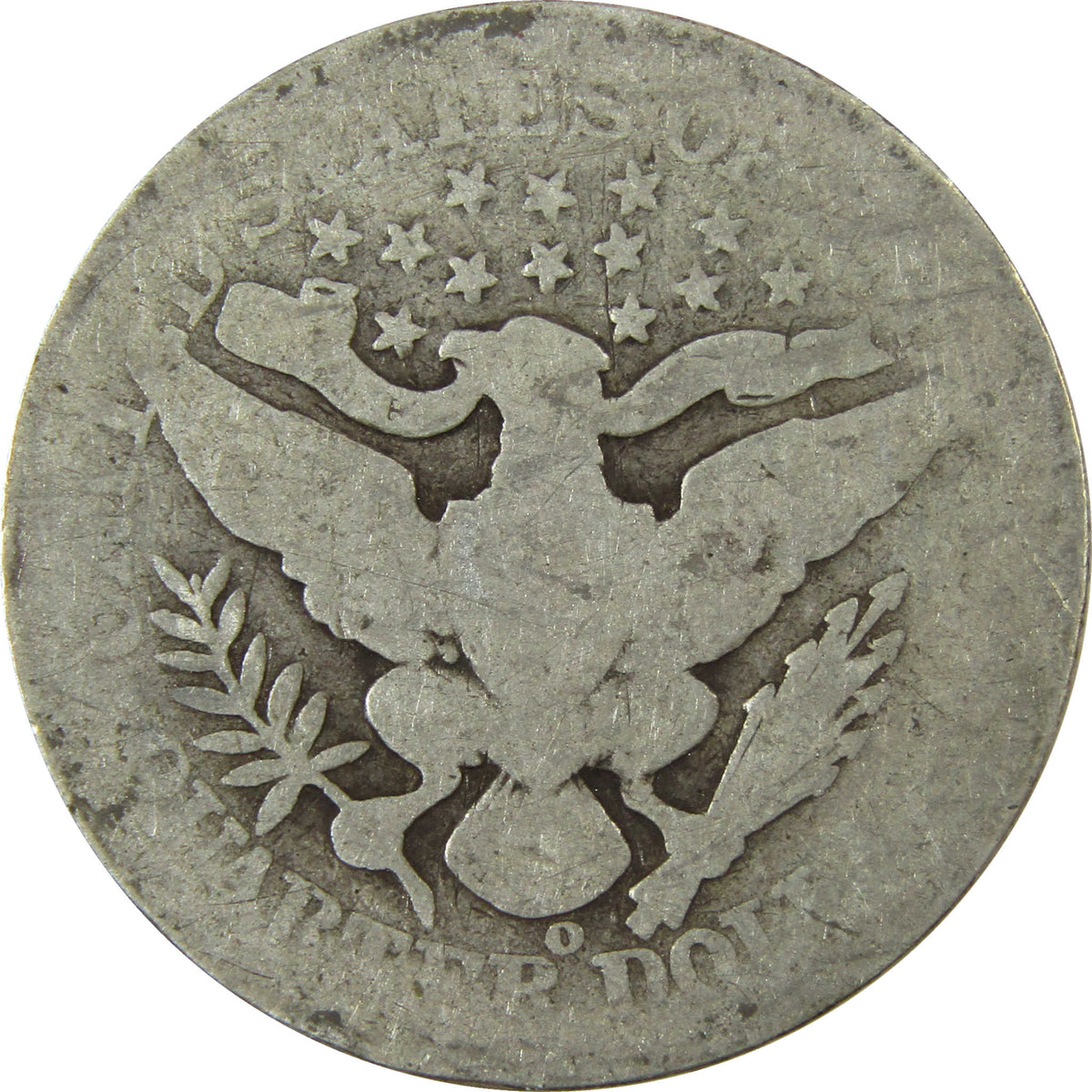 1904 O Barber Silver Quarter G Good Details 25c Coin SKU:I28528