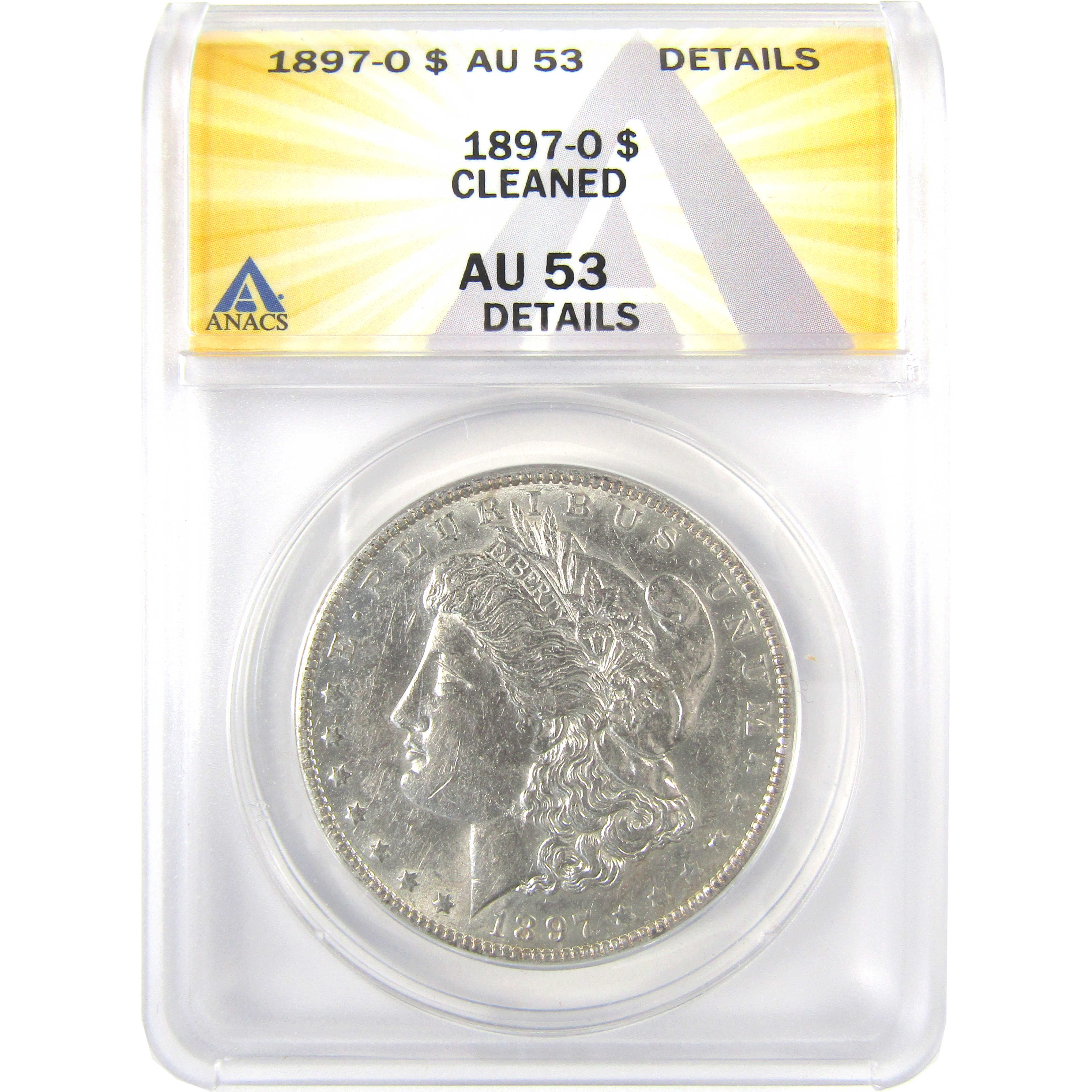 1897 O Morgan Dollar AU 53 Details ANACS Silver $1 Coin SKU:I19235 - Morgan coin - Morgan silver dollar - Morgan silver dollar for sale - Profile Coins & Collectibles