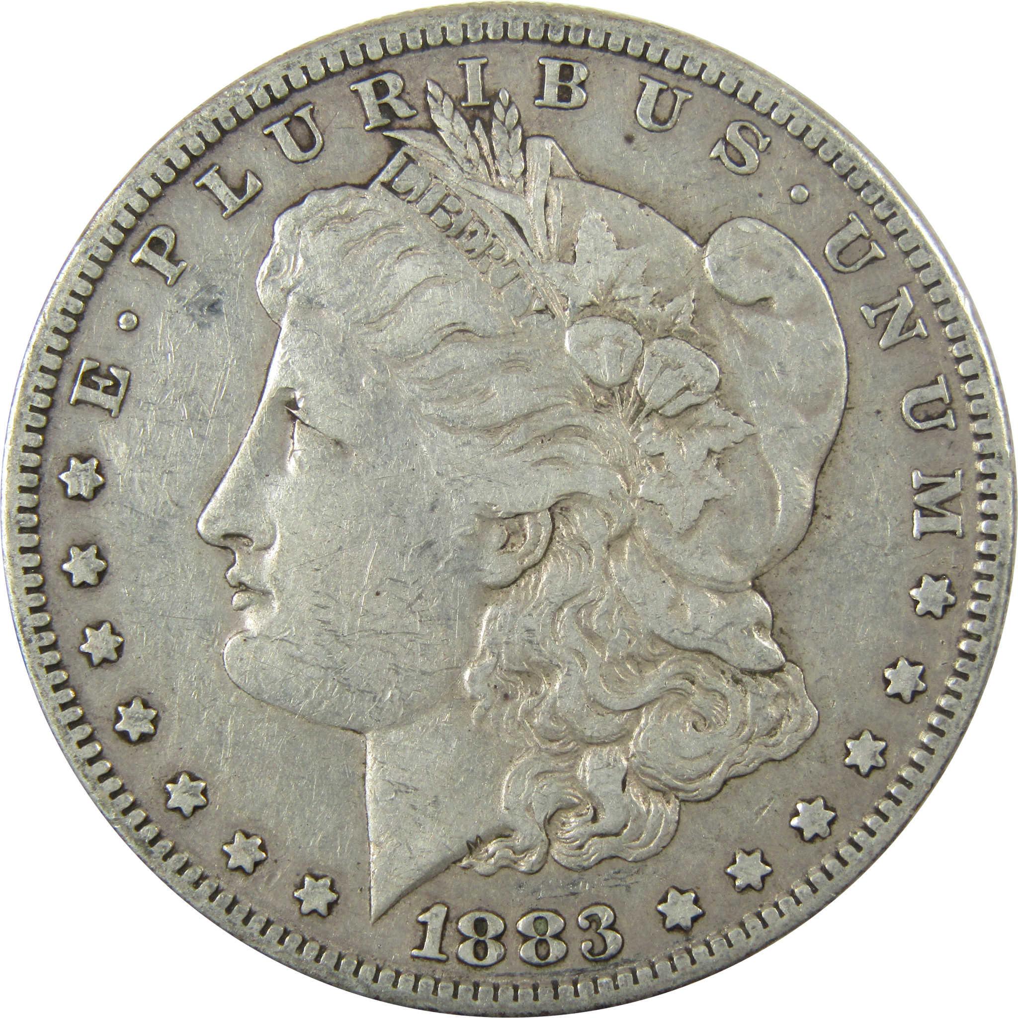 1883 S Morgan Silver Dollar VF Very Fine $1 Coin SKU:I24730 - Morgan coin - Morgan silver dollar - Morgan silver dollar for sale - Profile Coins & Collectibles