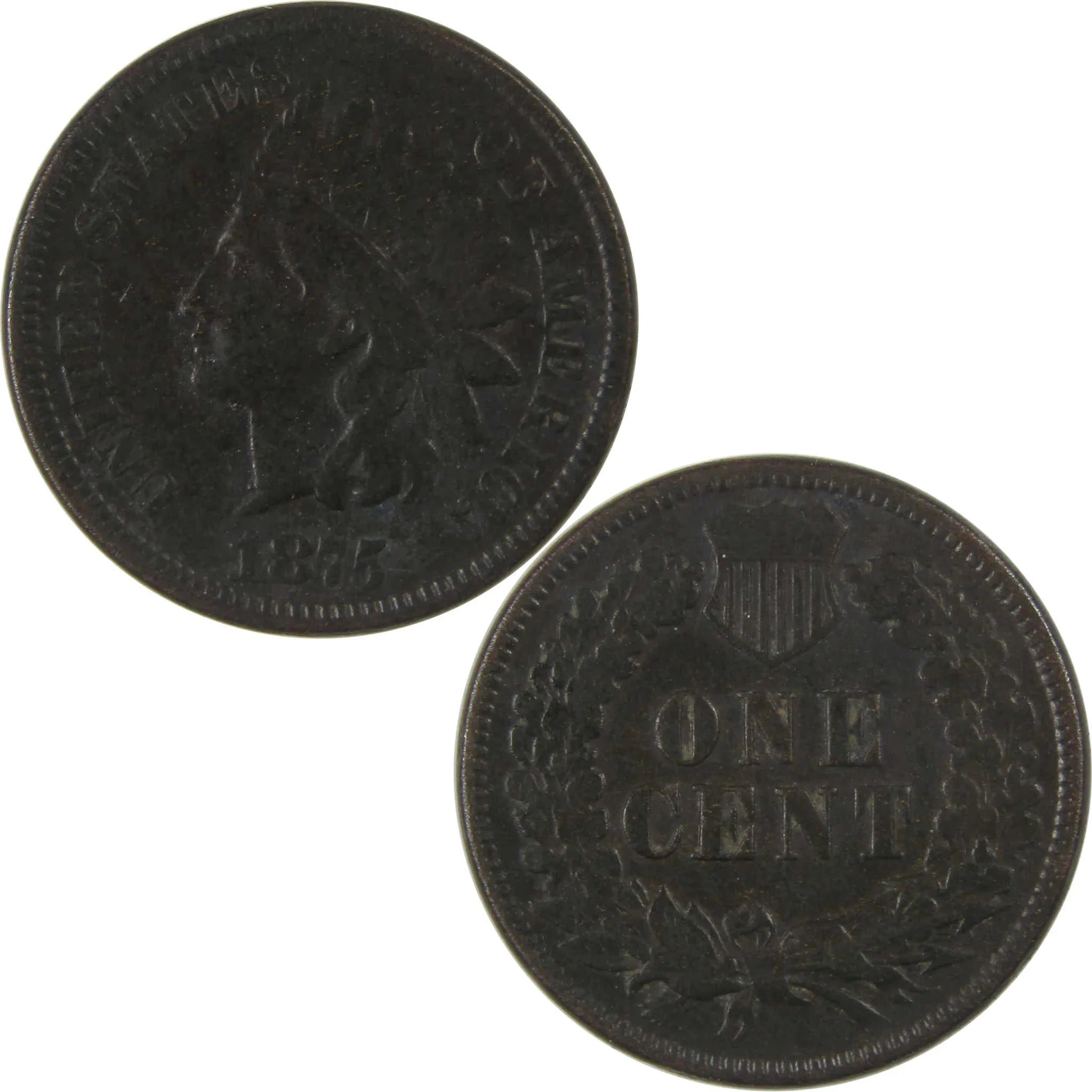 1875 Indian Head Cent F Fine Penny 1c Coin SKU:I23281