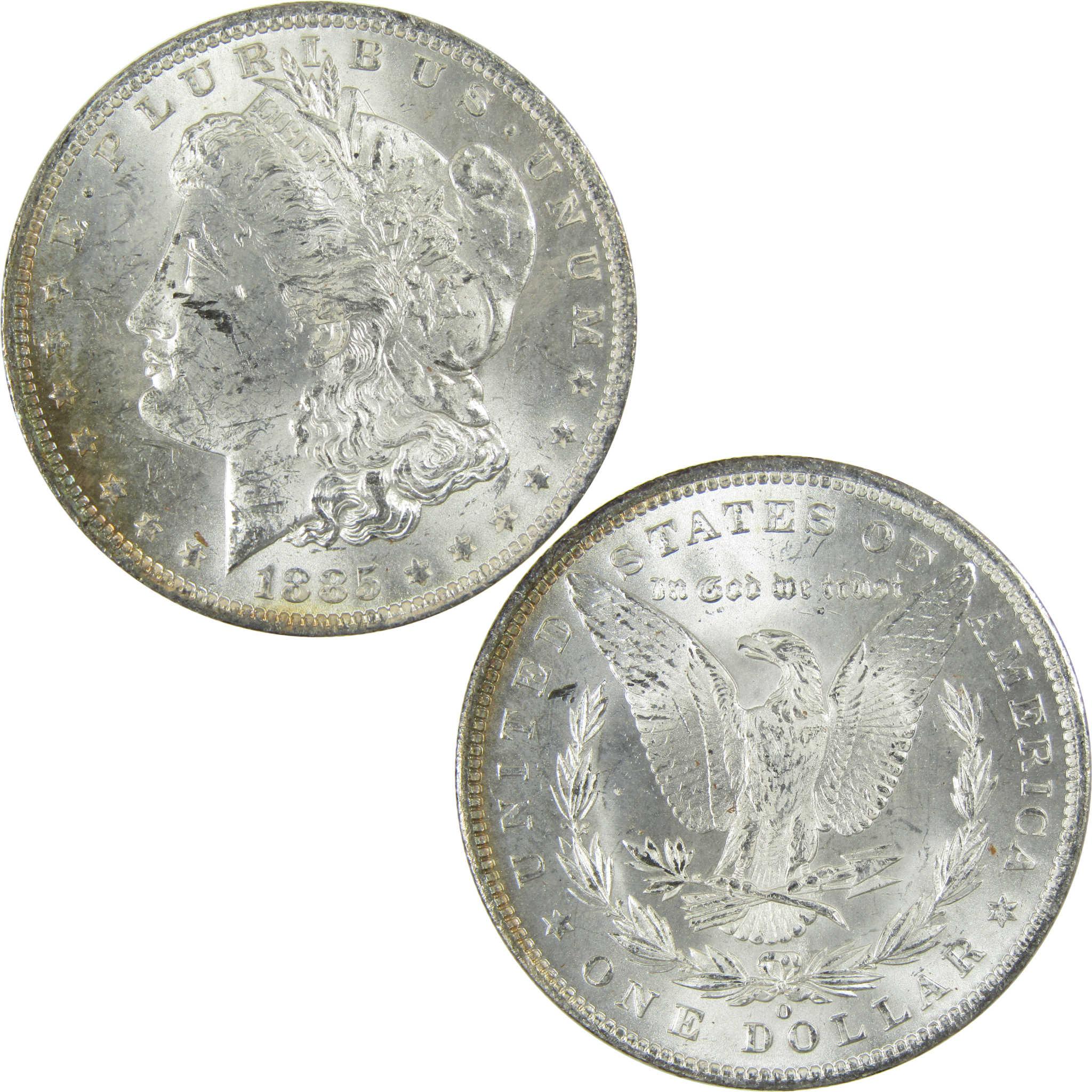 1885 O Morgan Silver Dollar Uncirculated $1 Coin Toned SKU:I27481 - Morgan coin - Morgan silver dollar - Morgan silver dollar for sale - Profile Coins & Collectibles