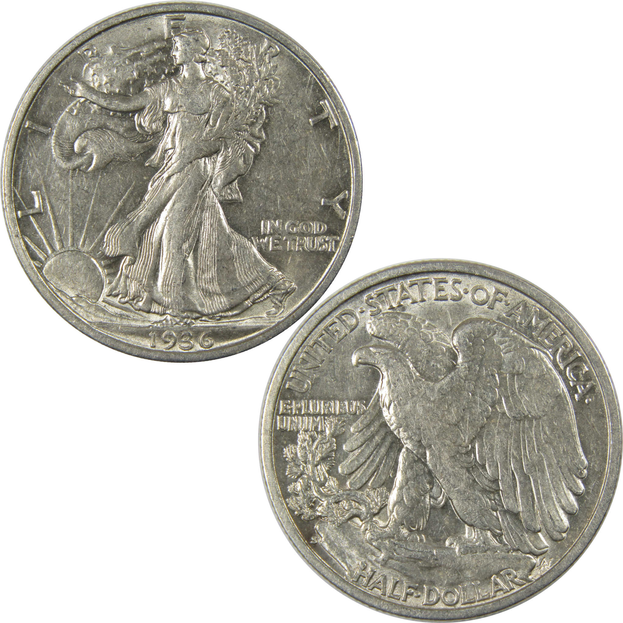 1936 S Liberty Walking Half Dollar AU About Uncirculated SKU:I23472