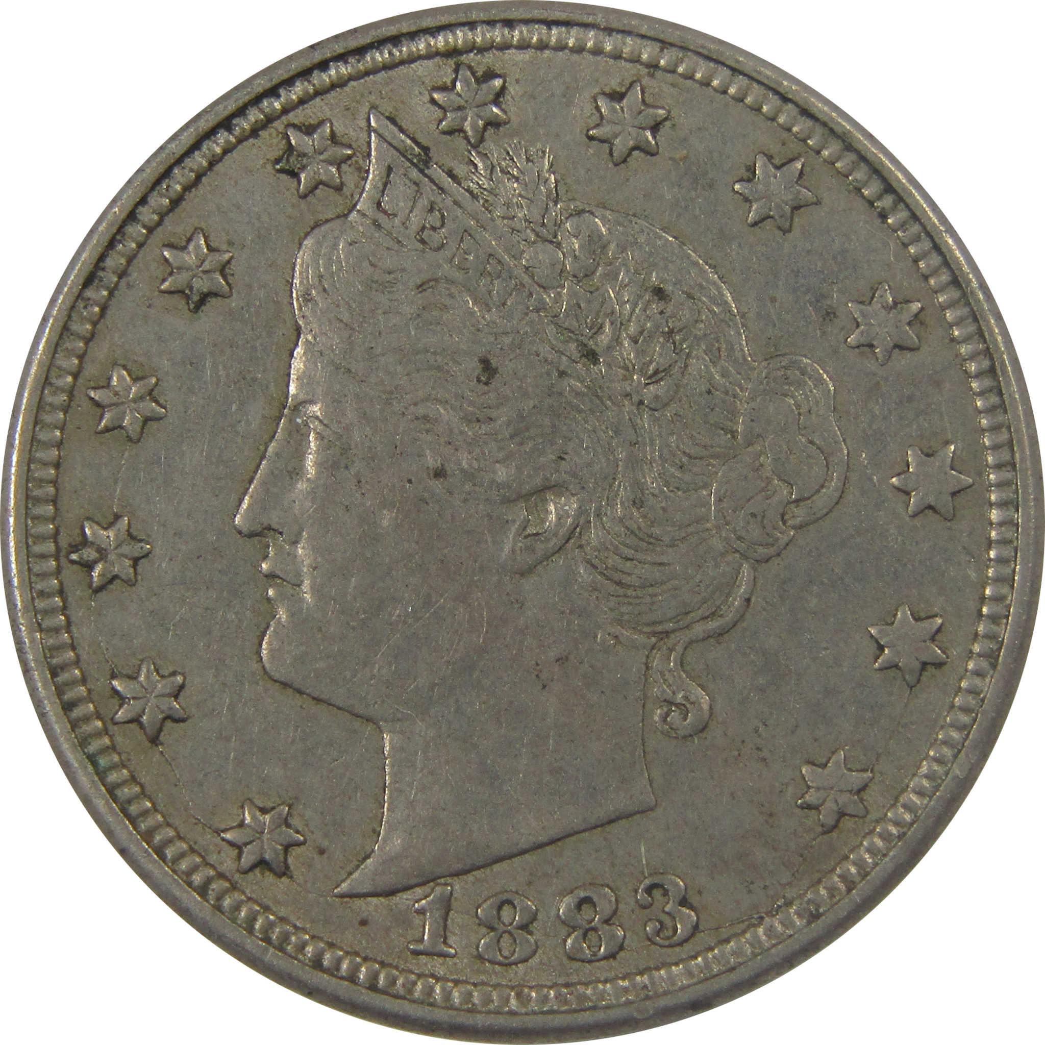 1883 No Cents Liberty Head V Nickel XF EF Extremely Fine SKU:I24675