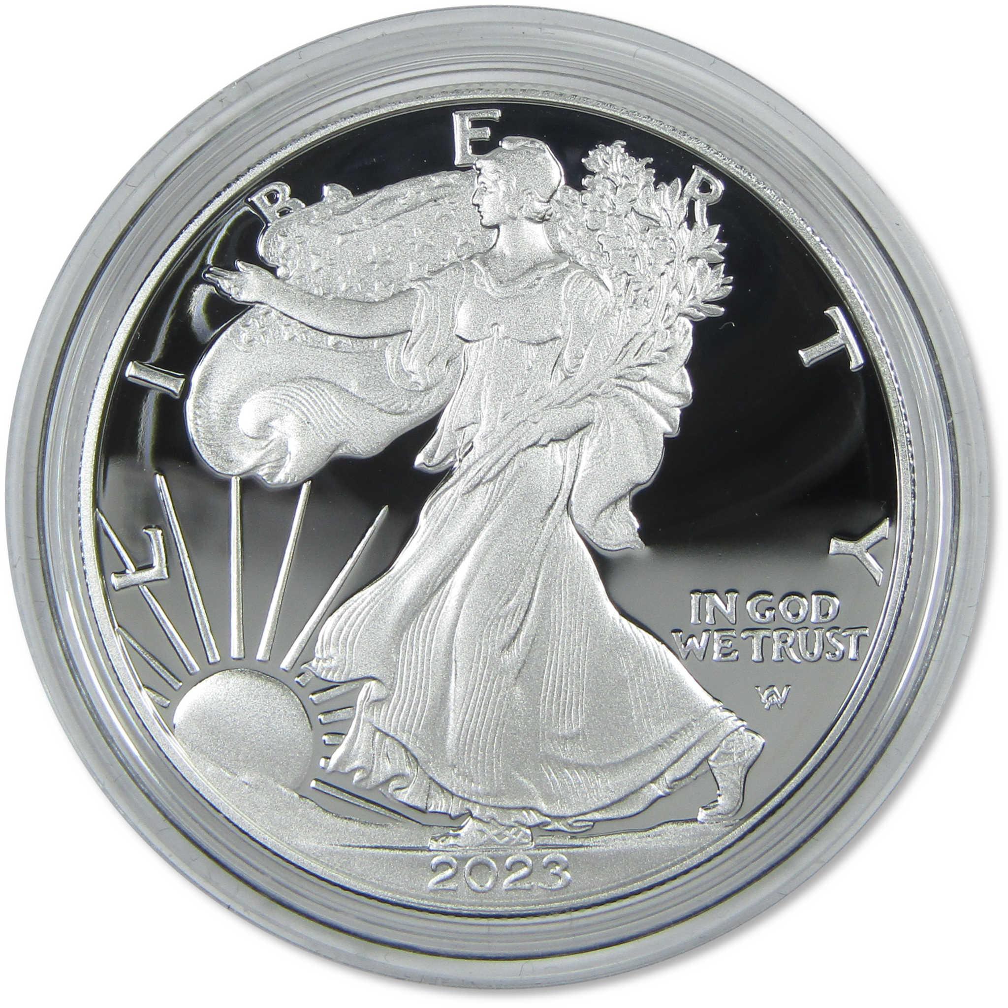 2023 W American Silver Eagle Choice Proof Bullion $1 Coin OGP COA