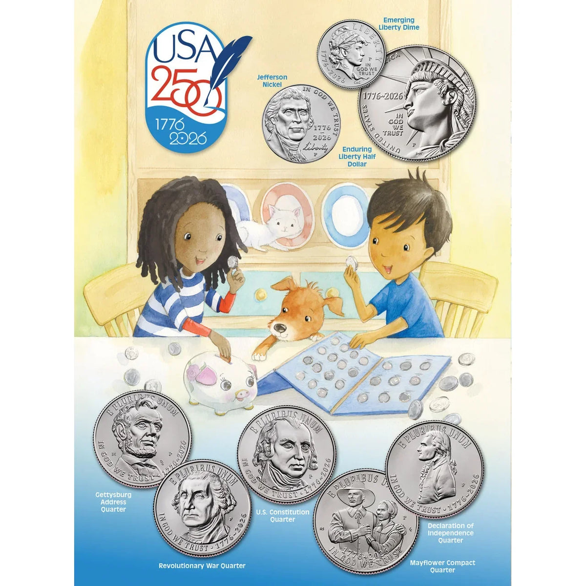 Whitman 2026 United States 250th Anniversary Children's Coin Folder