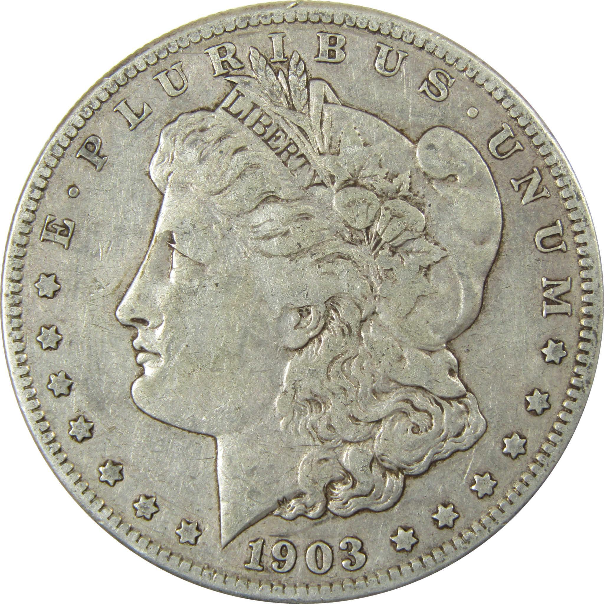 1903 S Morgan Silver Dollar VF Very Fine Details $1 Coin SKU:CP1379 - Morgan coin - Morgan silver dollar - Morgan silver dollar for sale - Profile Coins & Collectibles