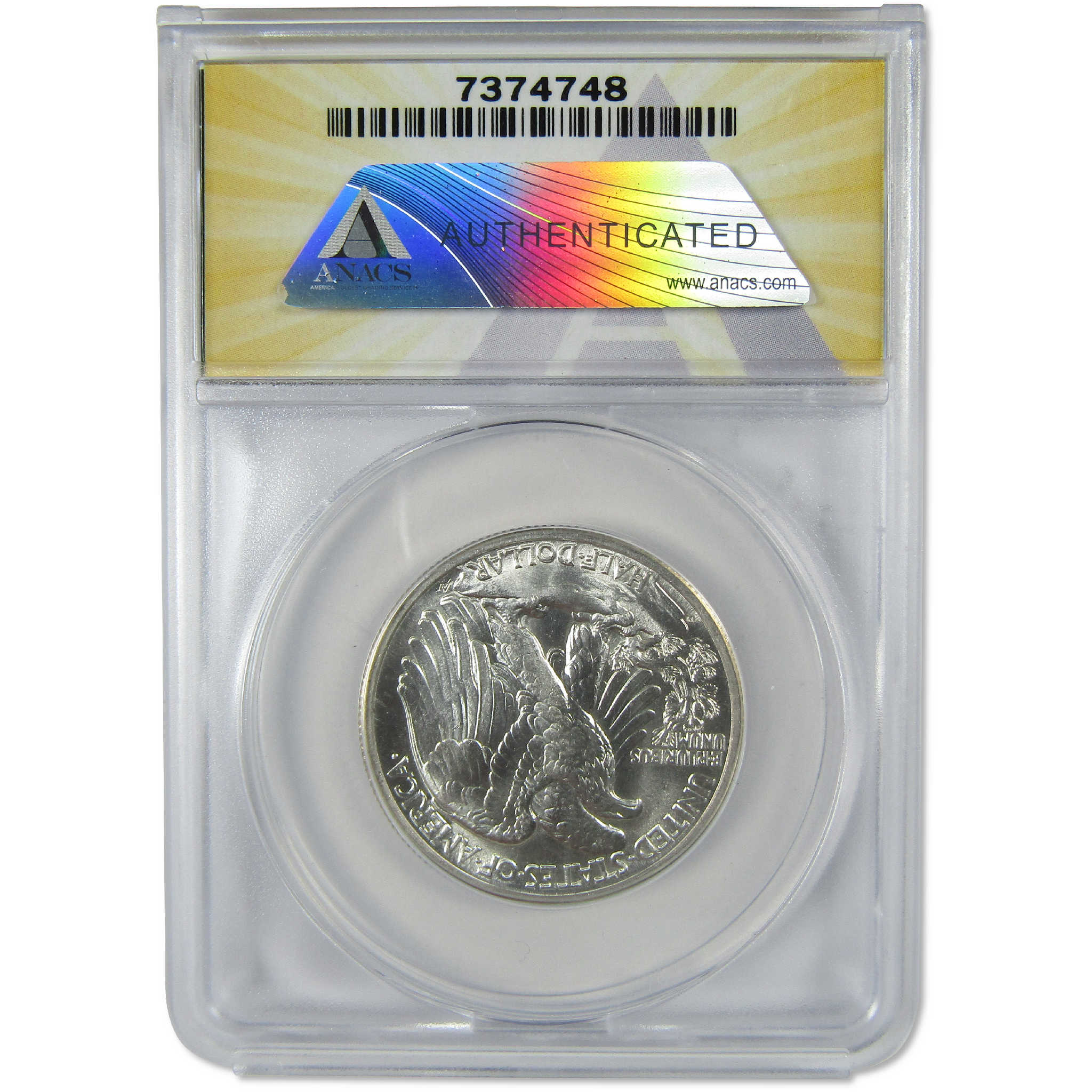 1944 D Liberty Walking Silver Half Dollar MS 64 ANACS Uncirculated