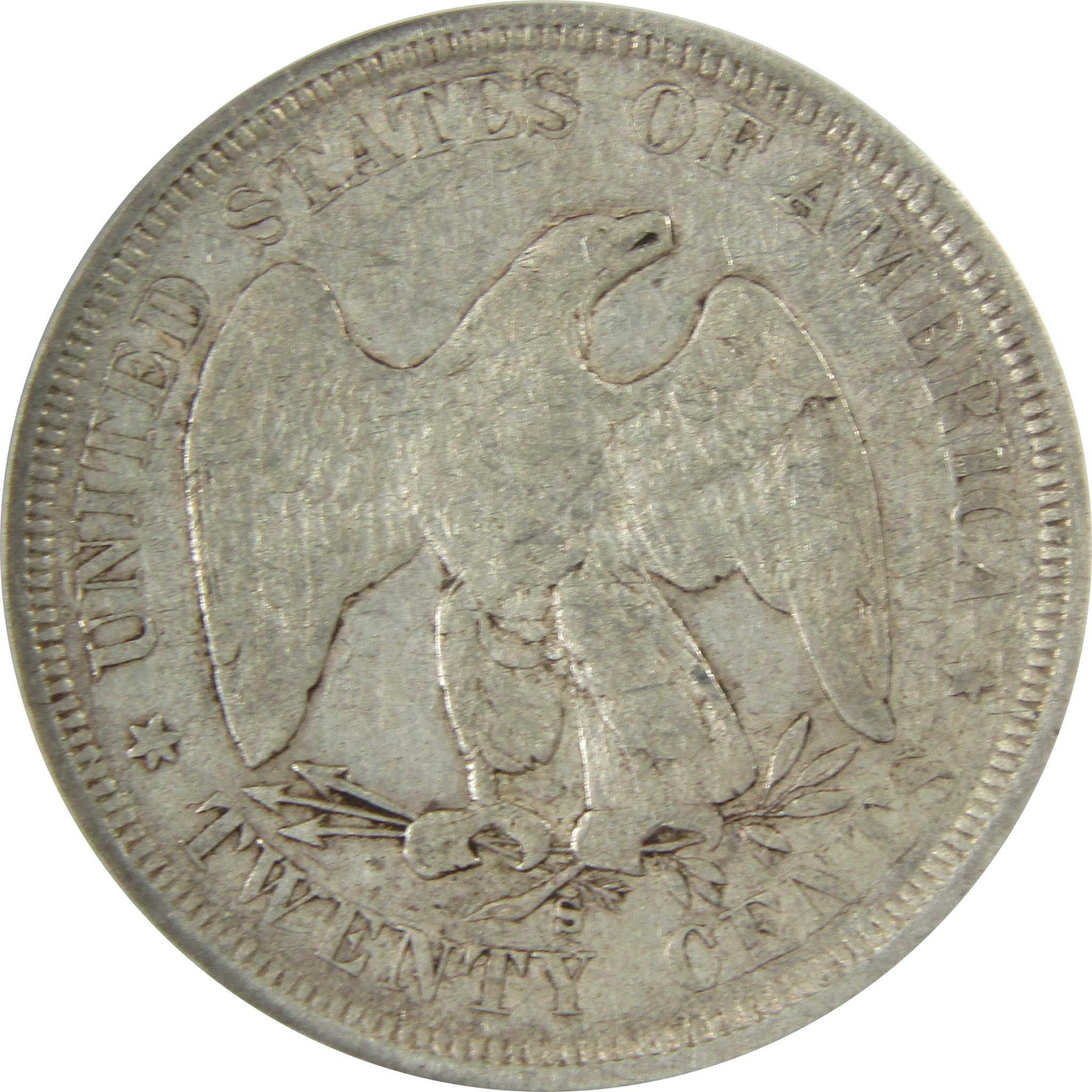 1875 S Seated Liberty Silver Twenty Cent F 12 Details ANACS SKU:CP767