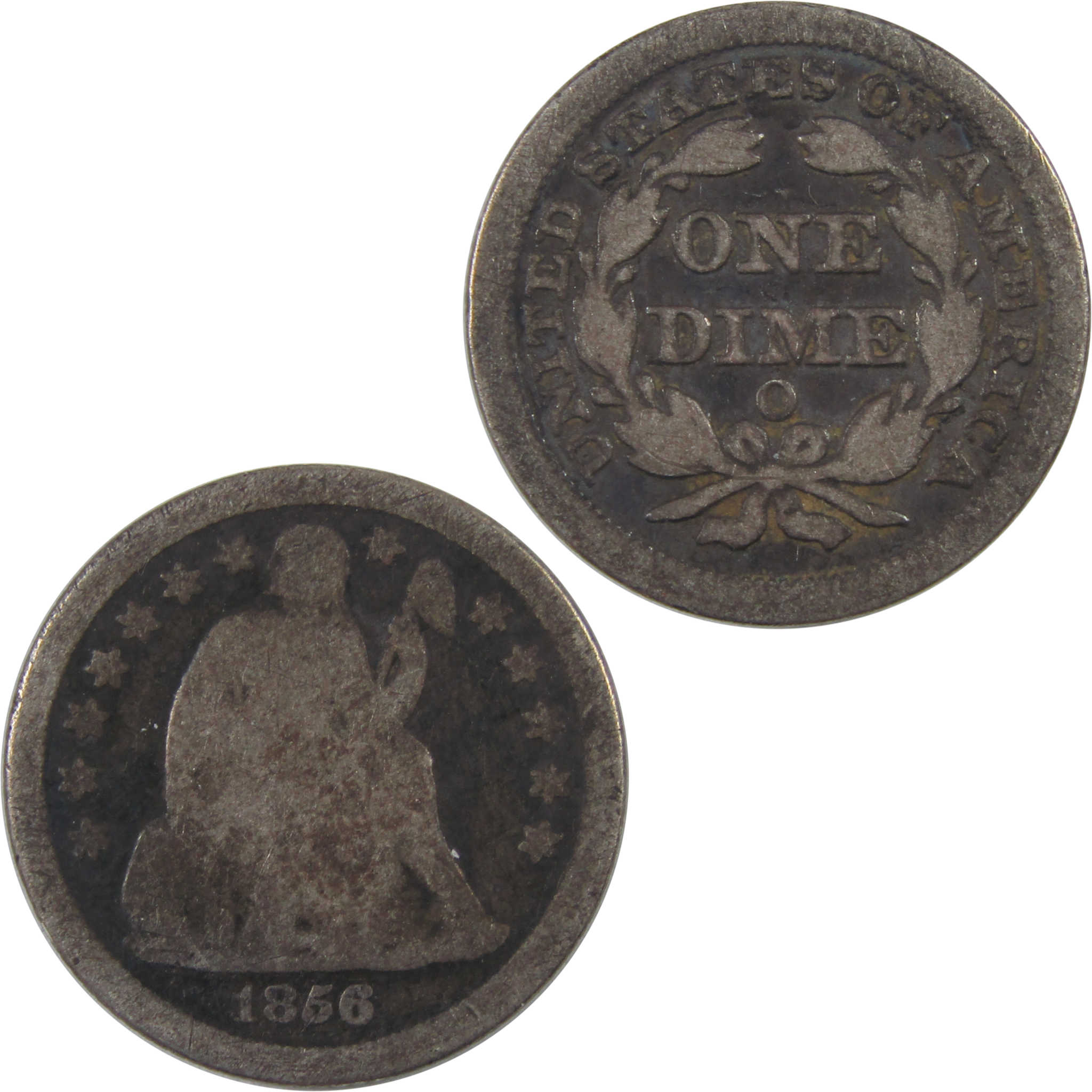 1856 O Seated Liberty Dime G Good Silver 10c Coin SKU:I18813