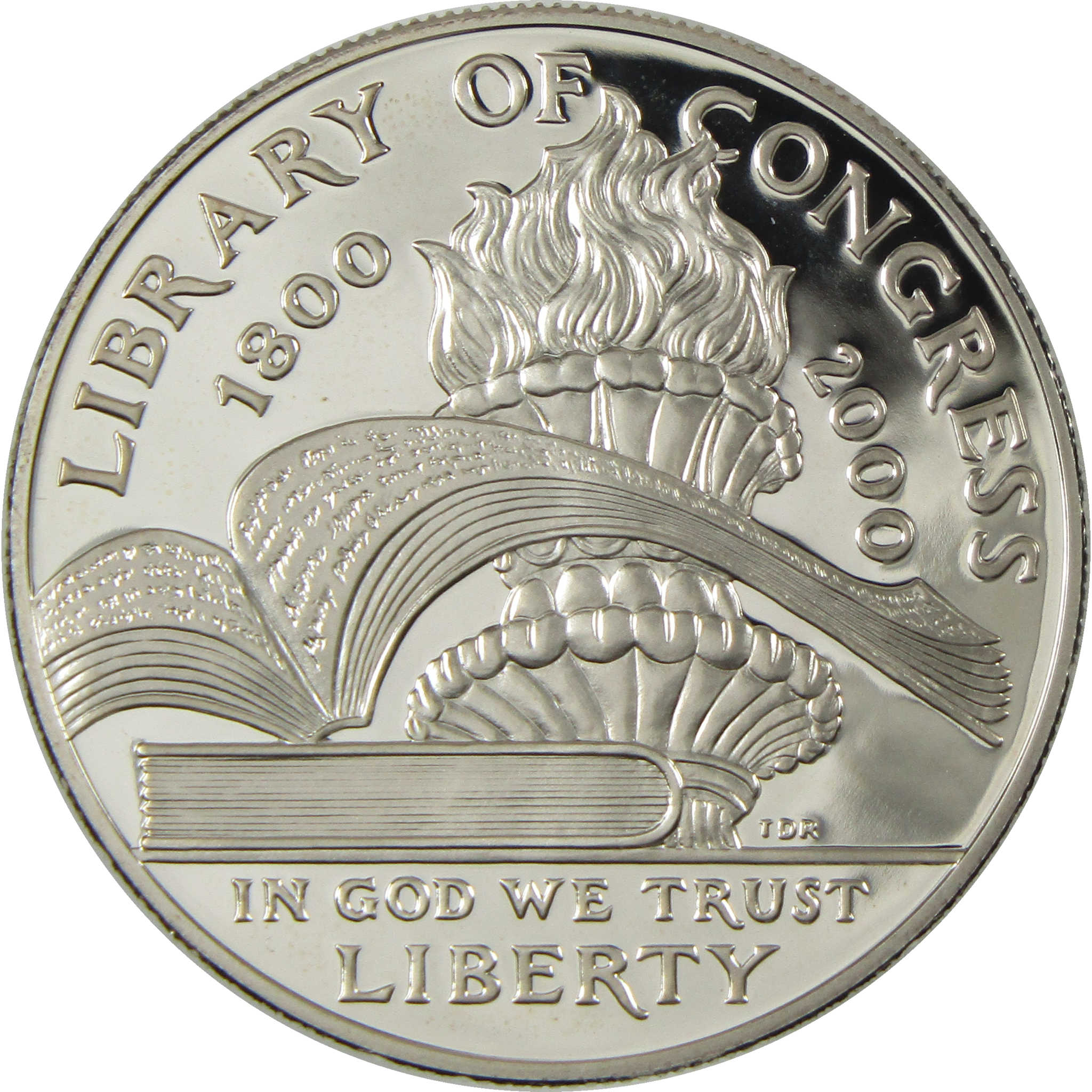 2000 P Library of Congress Commemorative Silver Dollar Proof $1 Coin