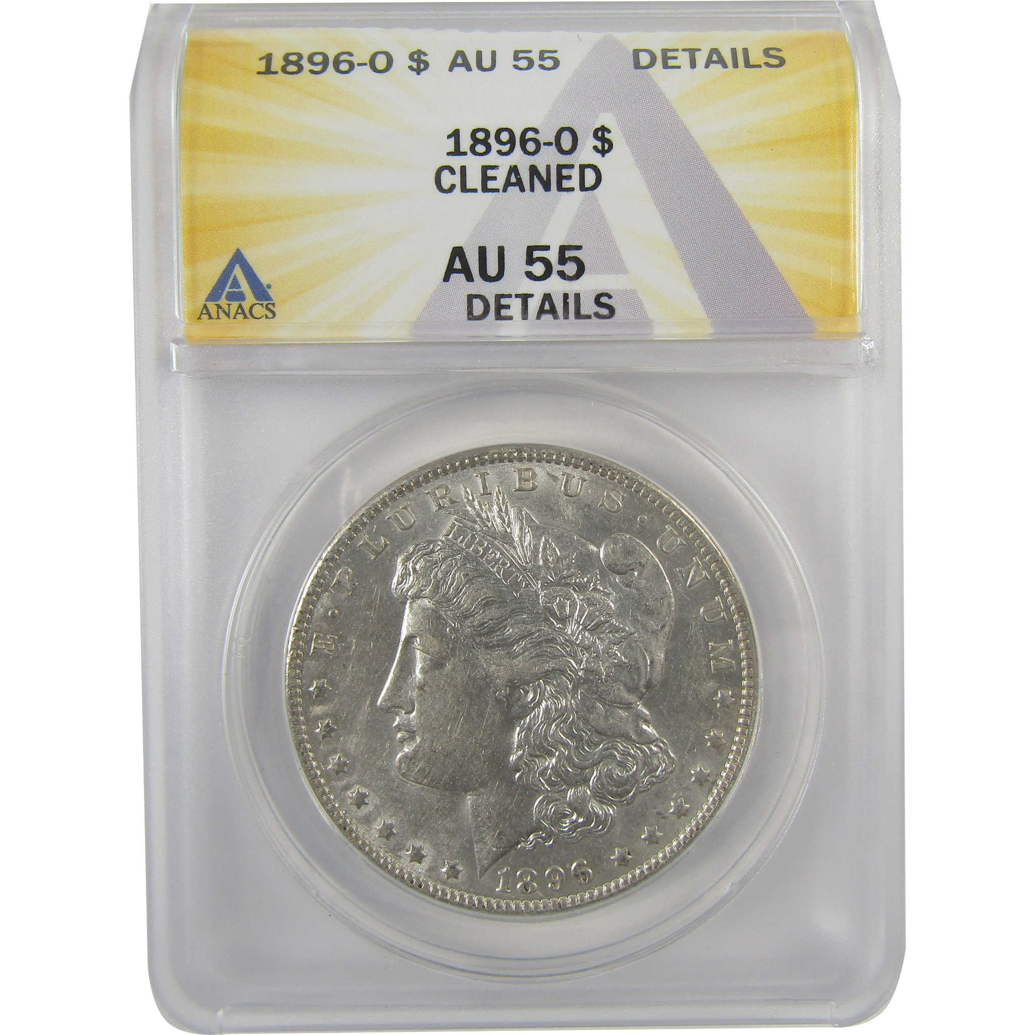 1896 O Morgan Dollar AU 55 Details ANACS Silver $1 Coin SKU:I18995 - Morgan coin - Morgan silver dollar - Morgan silver dollar for sale - Profile Coins & Collectibles