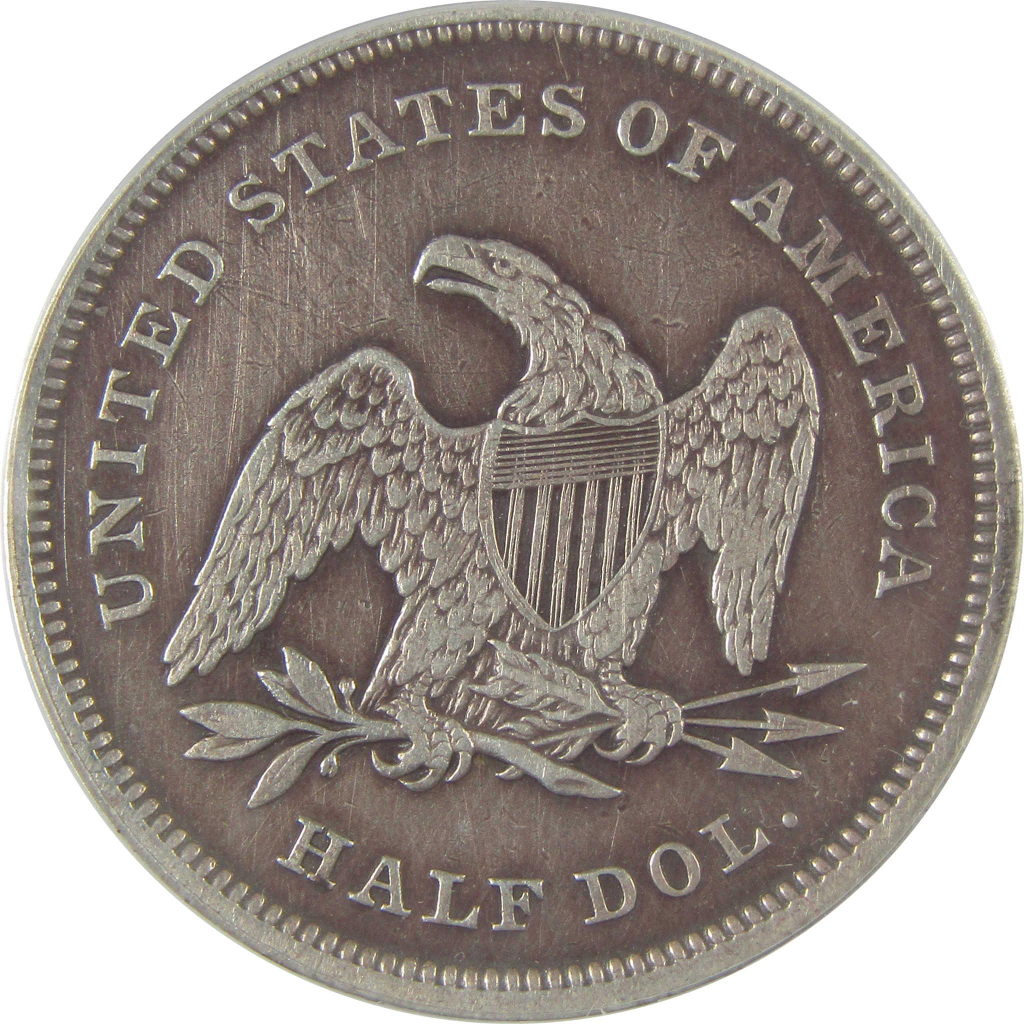 1840 Small Letters Seated Liberty 50C VF 30 Details ANACS SKU:I22970