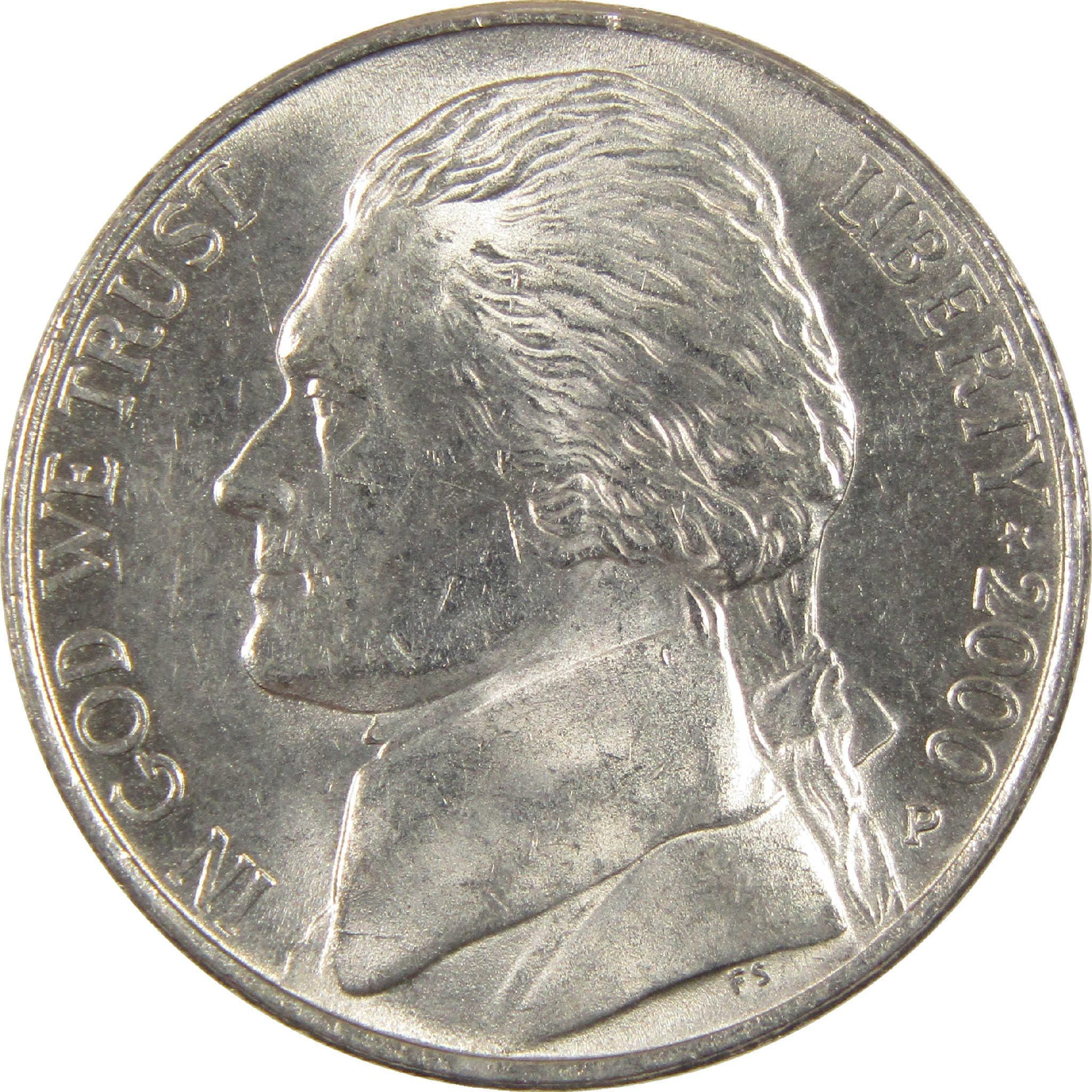 2000 P Jefferson Nickel Uncirculated 5c Coin