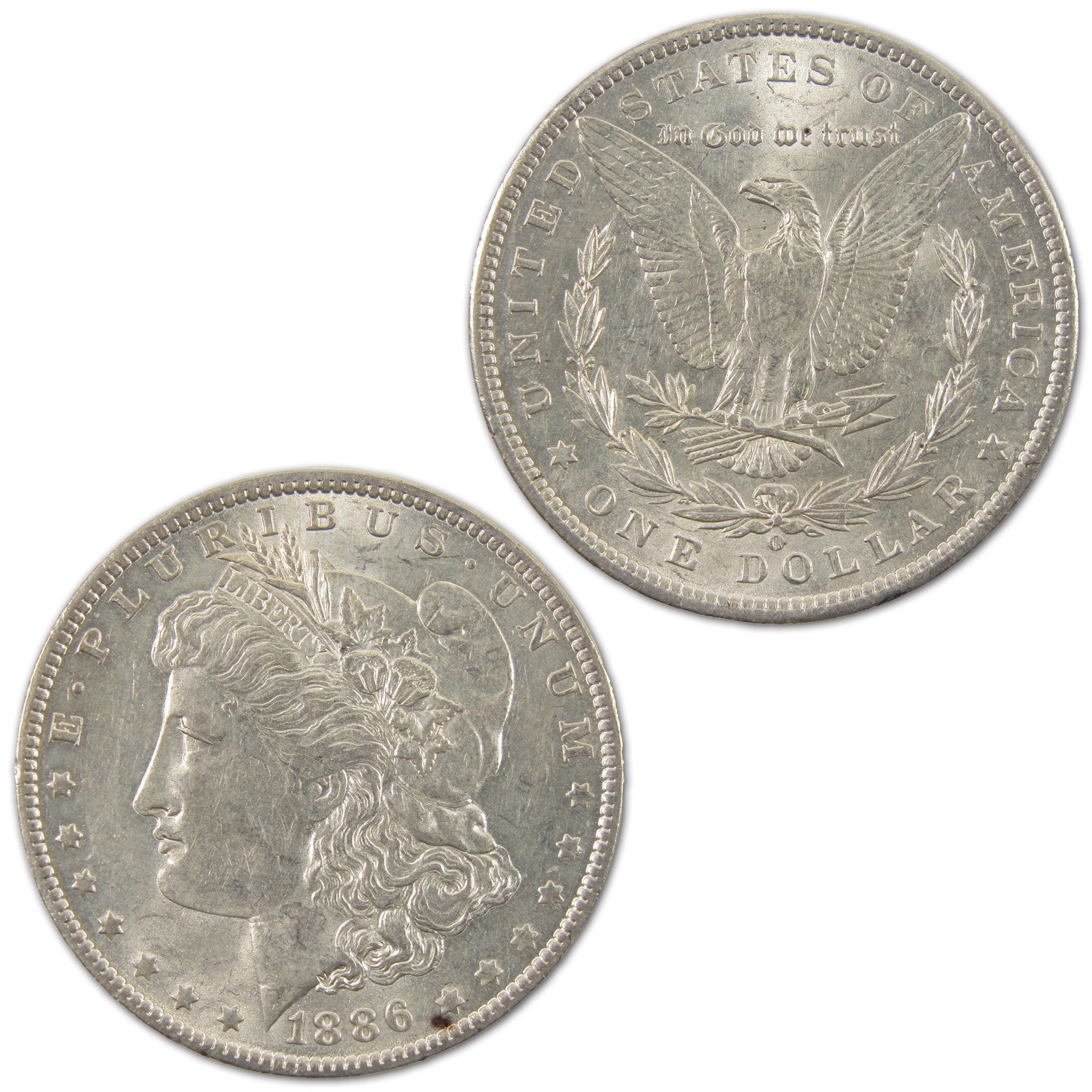 1886 O Morgan Dollar Borderline Uncirculated Silver $1 Coin SKU:I10591 - Morgan coin - Morgan silver dollar - Morgan silver dollar for sale - Profile Coins & Collectibles