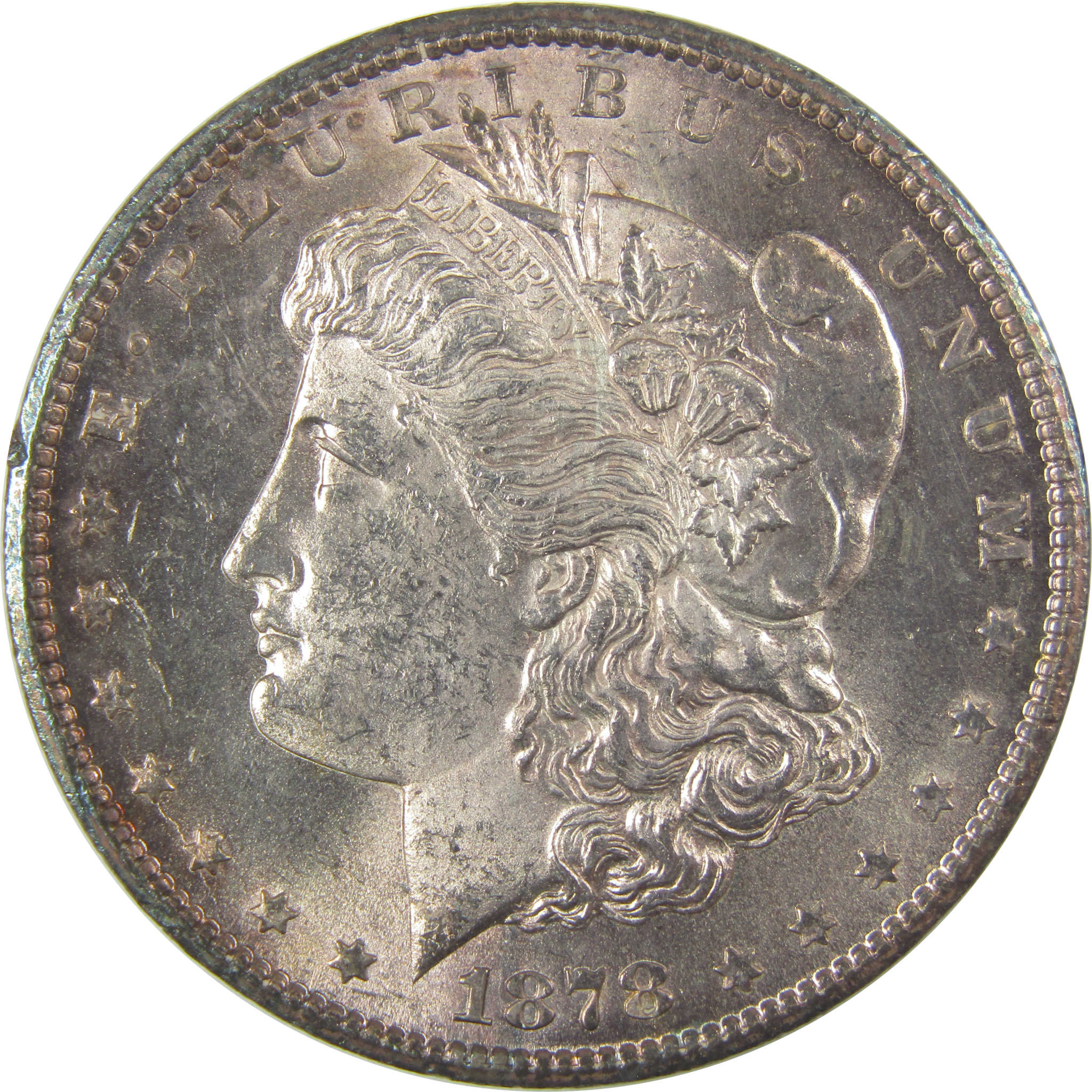 1878 CC Morgan Dollar BU Choice Uncirculated Silver Toned SKU:I19631