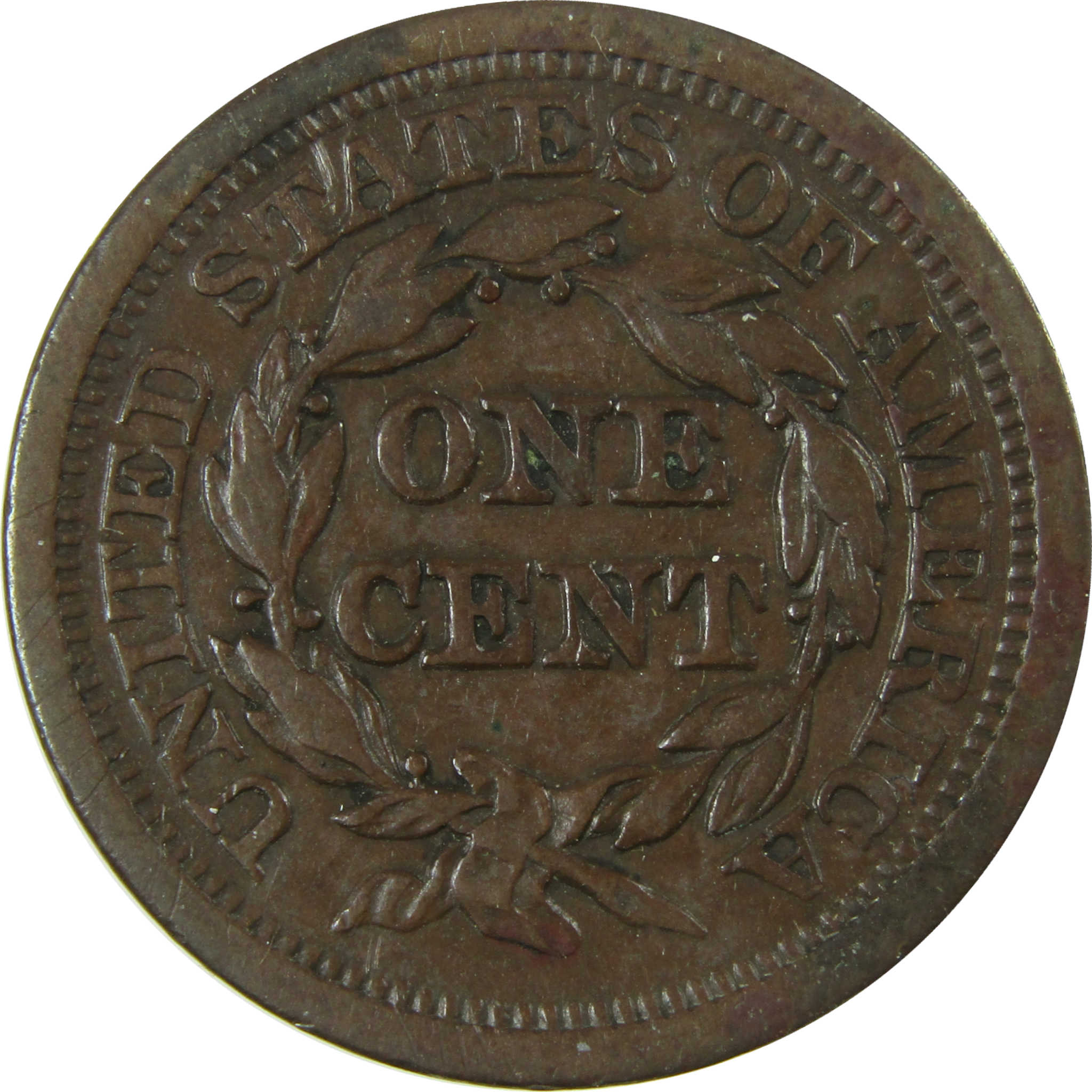1852 Braided Hair Copper Large Cent XF EF Extremely Fine SKU:I27863