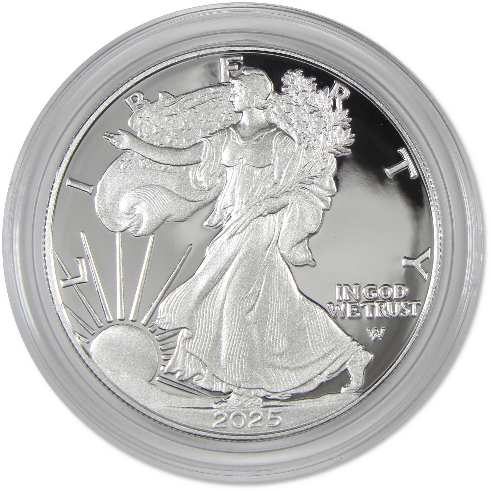 2025 W American Silver Eagle Choice Proof Bullion $1 Coin OGP COA