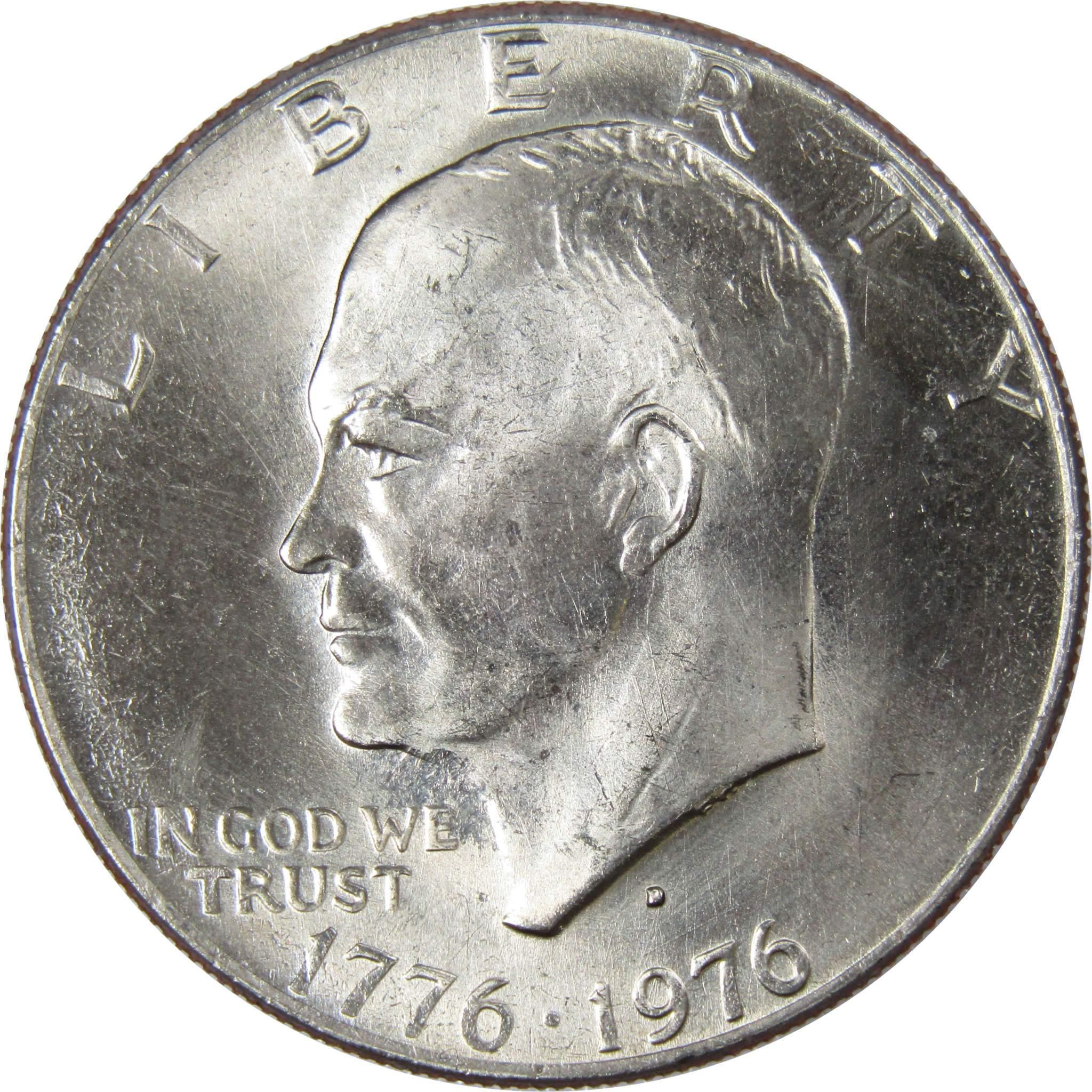 1976 D Type 2 Eisenhower Bicentennial Dollar BU Uncirculated Clad IKE