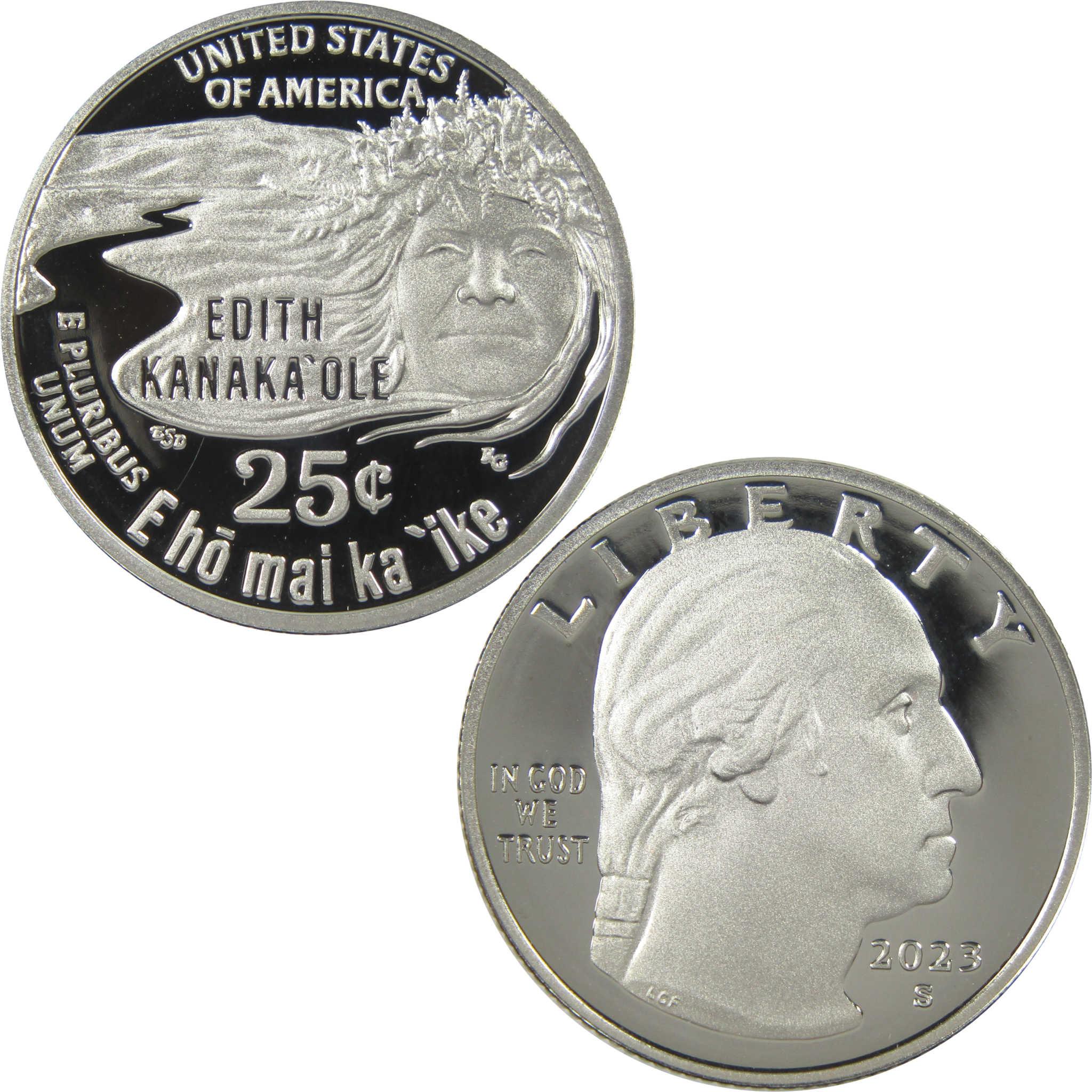 2023 S Edith Kanaka'ole American Women Quarter Choice Proof Clad 25c