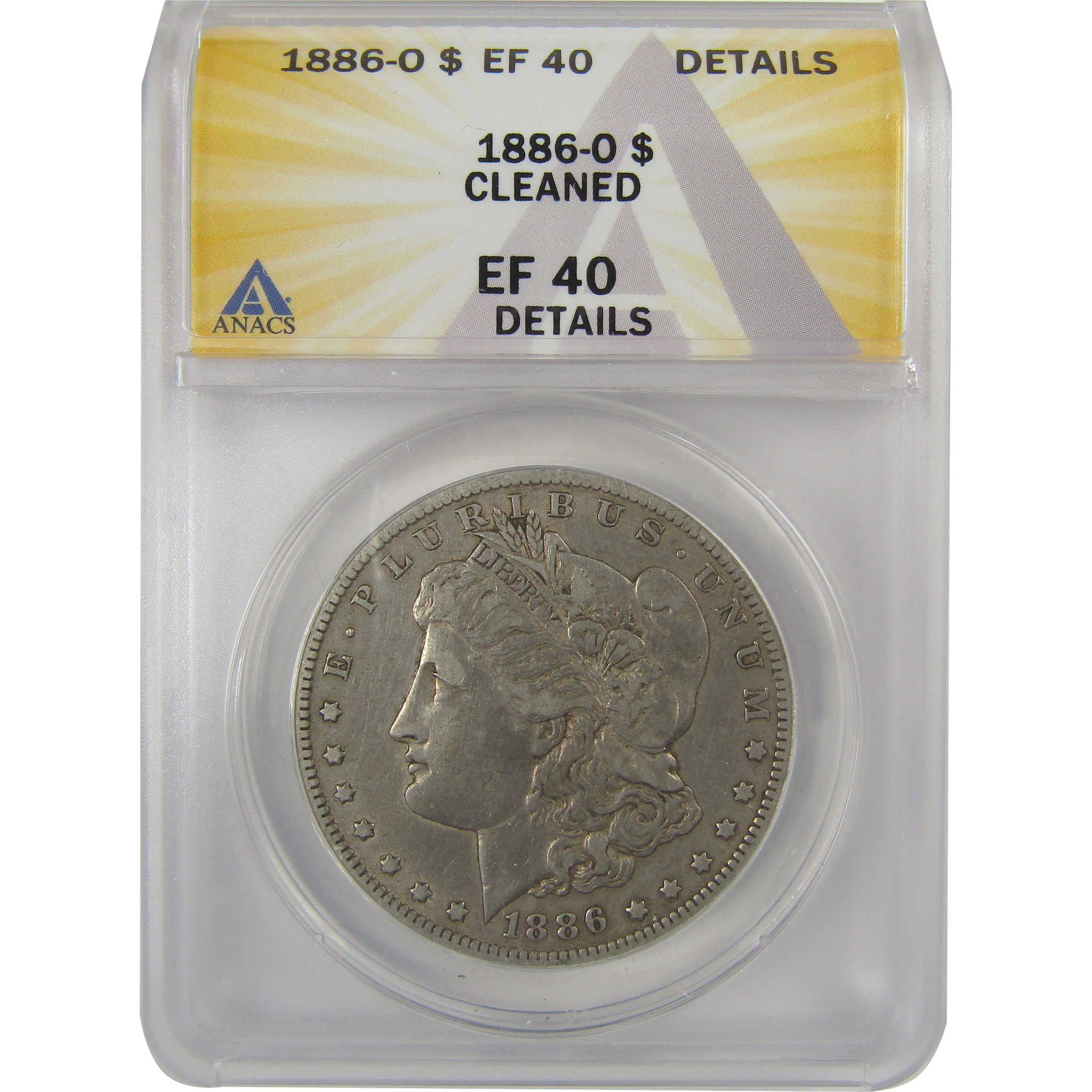 1886 O Morgan Dollar EF 40 Details ANACS Silver $1 Coin SKU:I20375 - Morgan coin - Morgan silver dollar - Morgan silver dollar for sale - Profile Coins & Collectibles