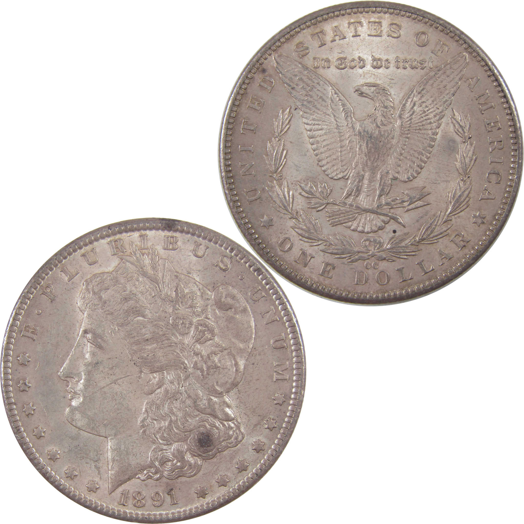 1891 CC Morgan Dollar Borderline Uncirculated Silver SKU:I17979 - Morgan coin - Morgan silver dollar - Morgan silver dollar for sale - Profile Coins & Collectibles