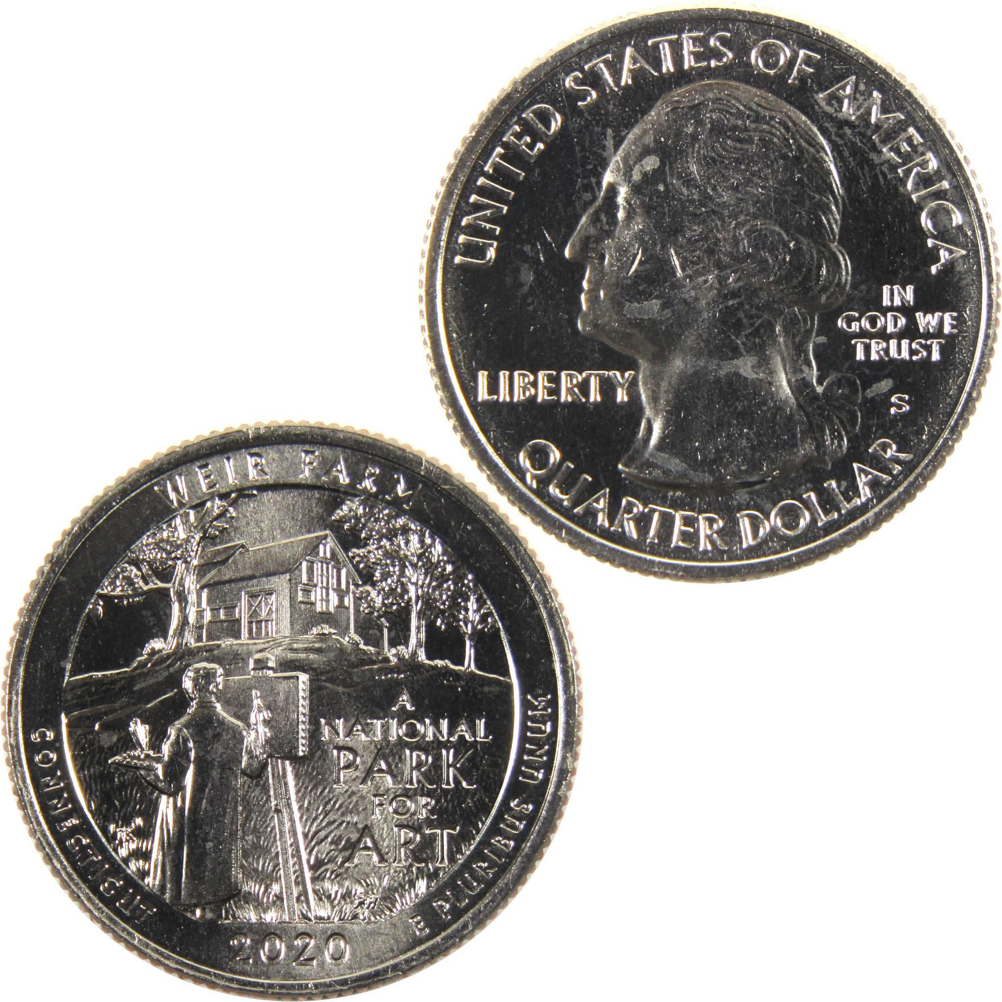 2020 S Weir Farm NHS National Park Quarter BU Uncirculated Clad Coin