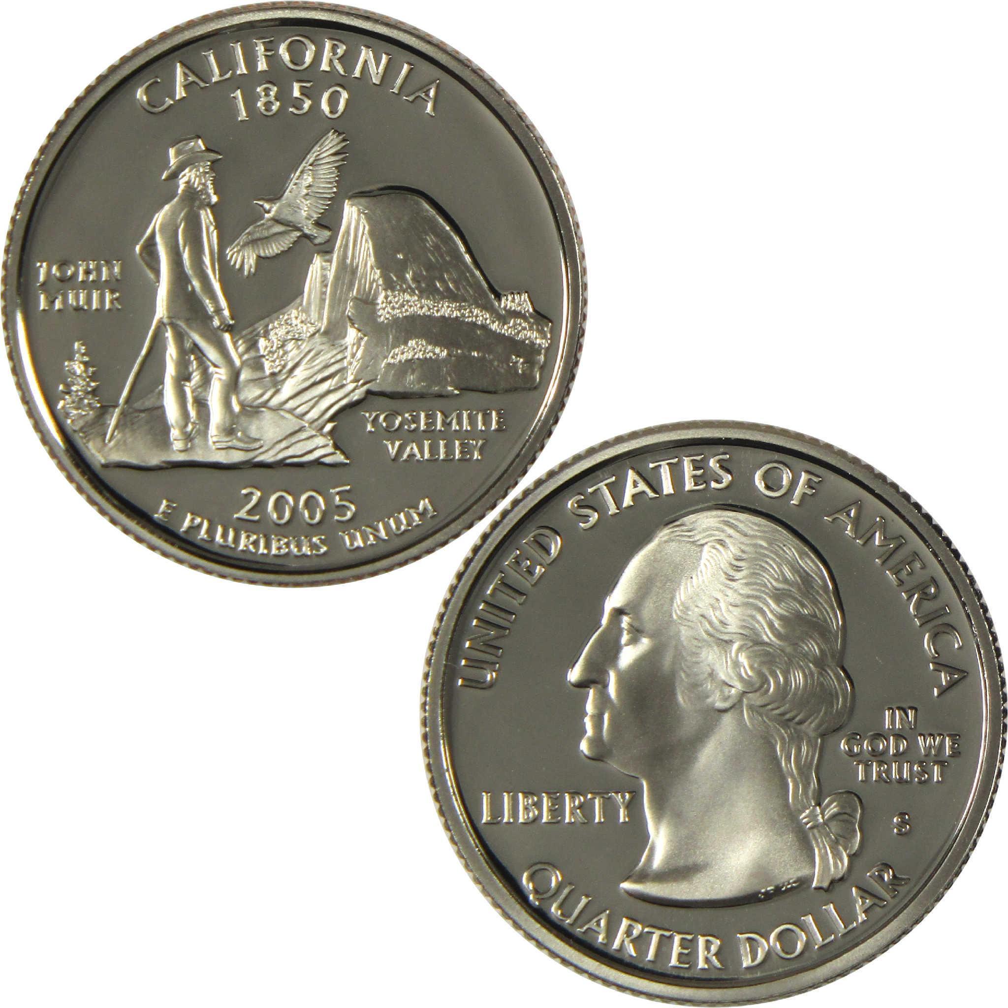 2005 S California State Clad Quarter Proof 25c Coin Collectible