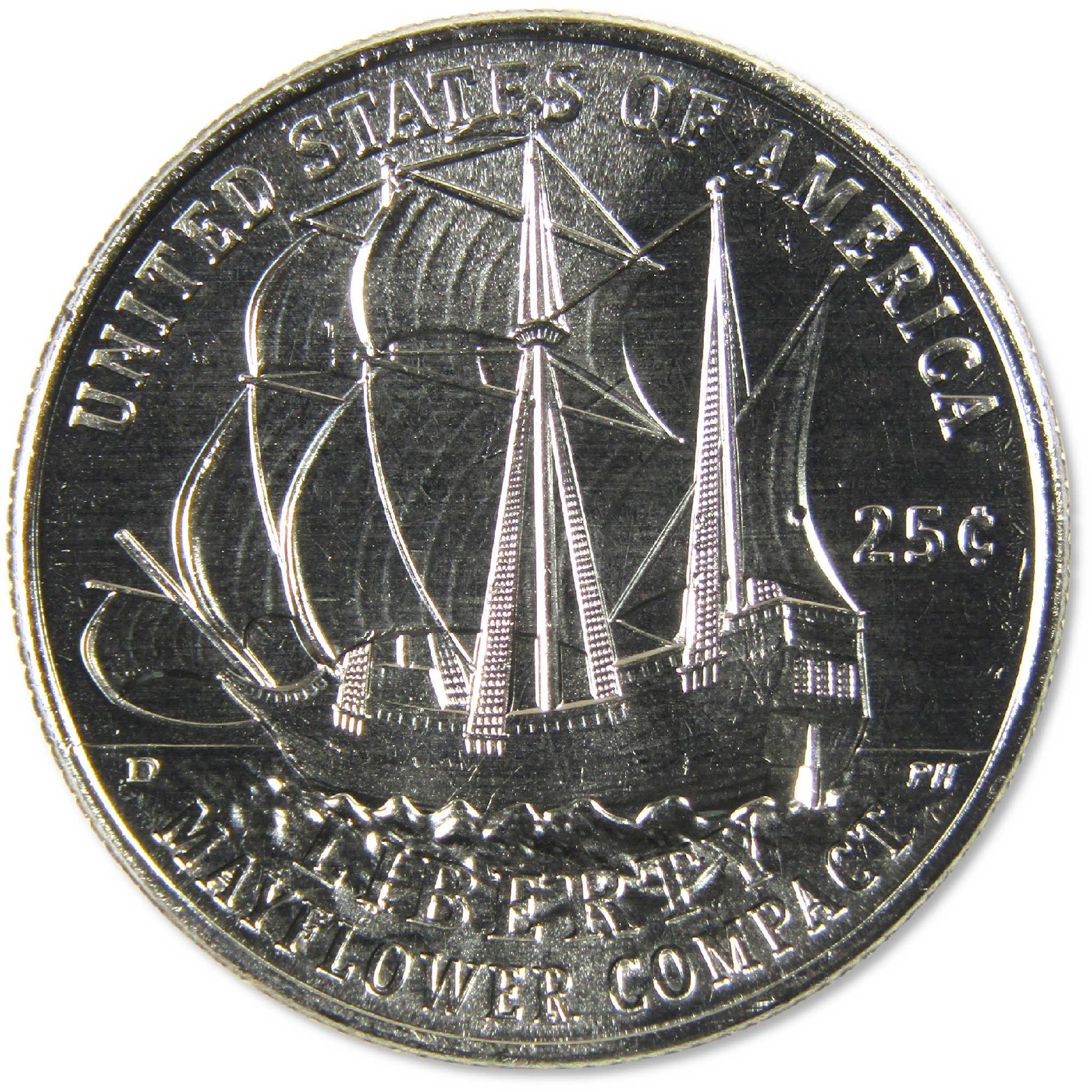 2026 D Mayflower Compact Semiquincentennial Clad Quarter Uncirculated