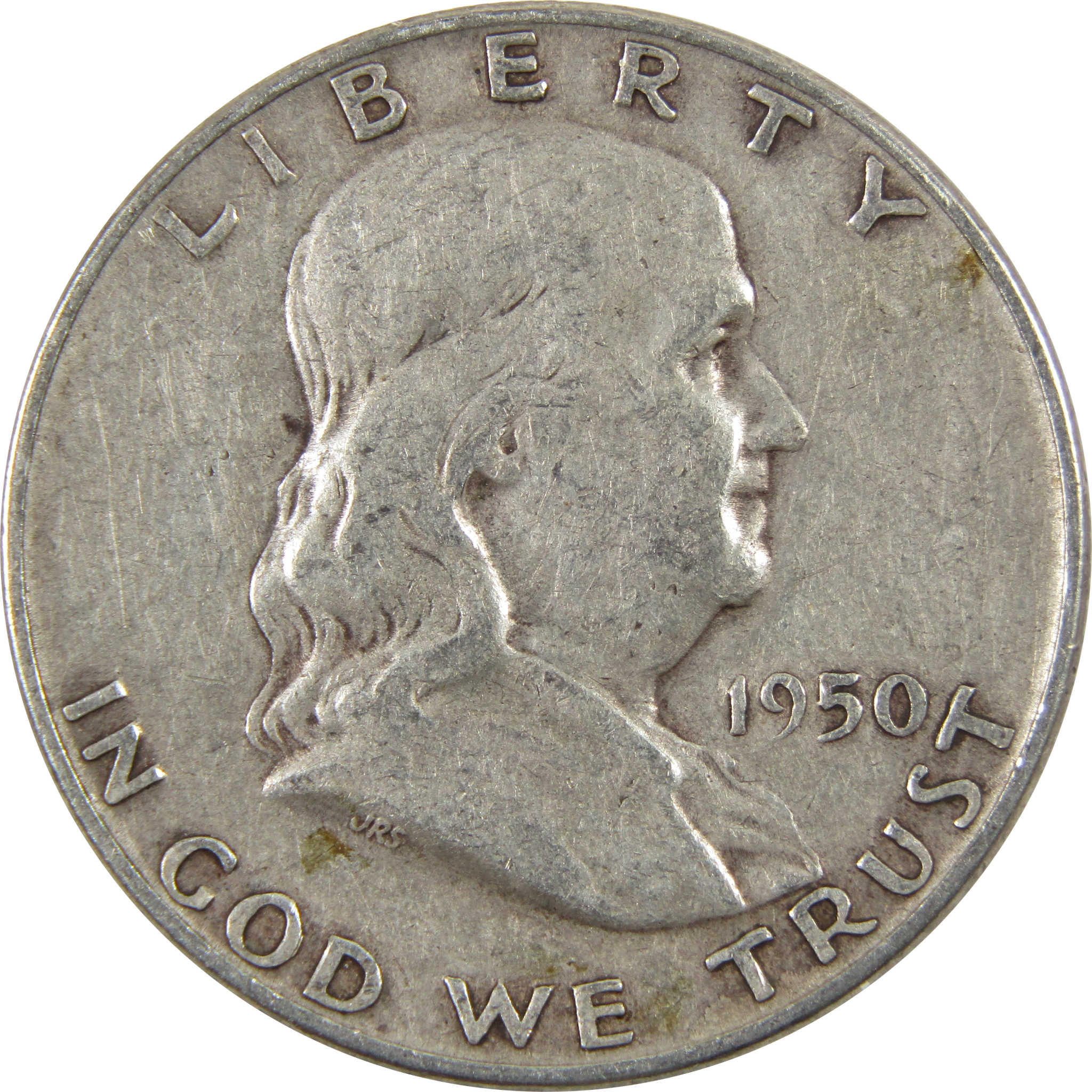 1950 D Franklin Half Dollar AG About Good 90% Silver 50c Coin
