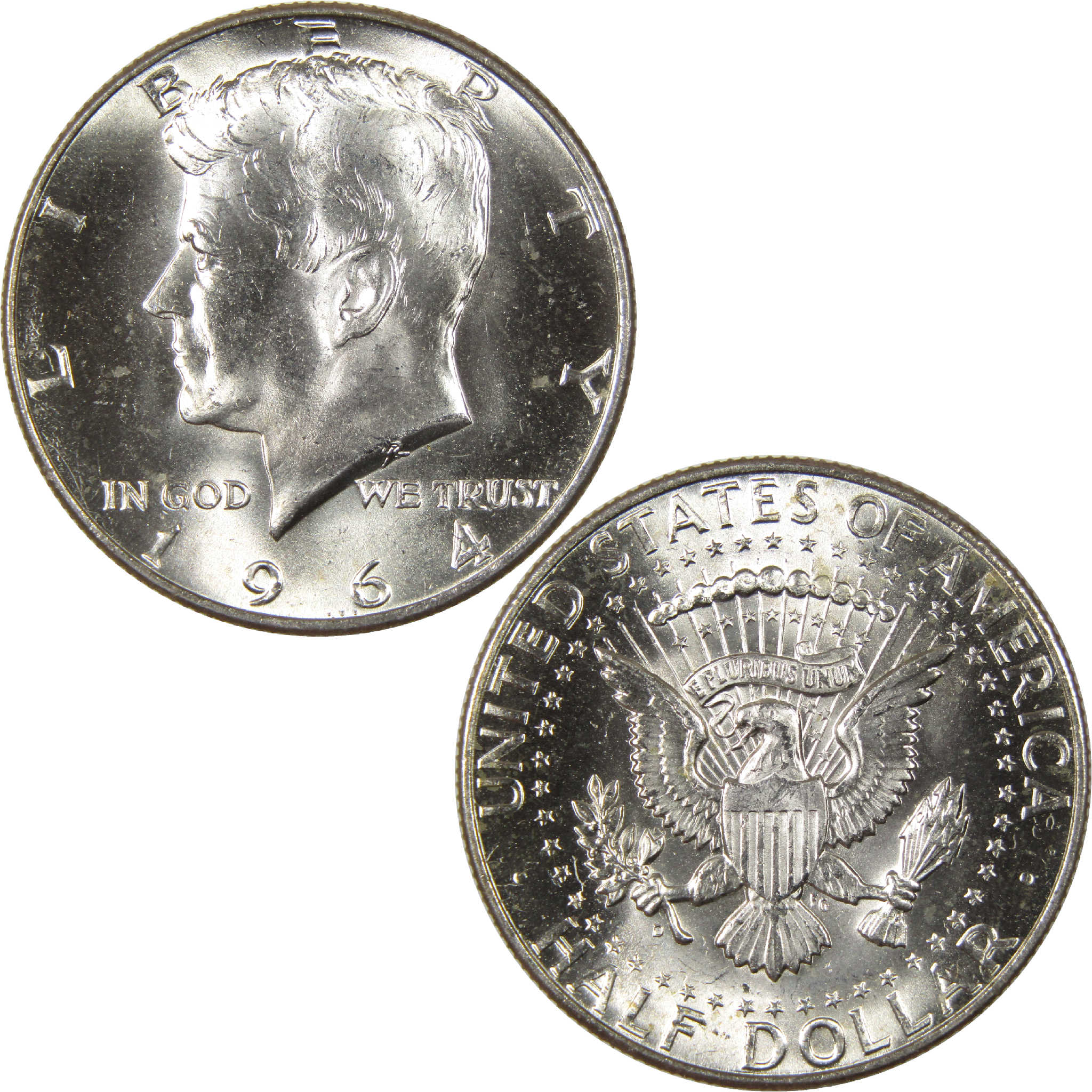 1964 D Kennedy Half Dollar Uncirculated Silver 50c Coin