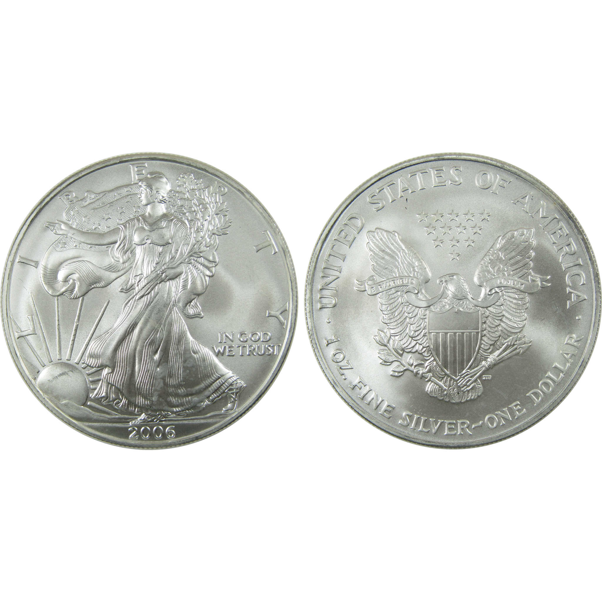 American Silver Eagle 4 Coin Decade Set Uncirculated with Display Case