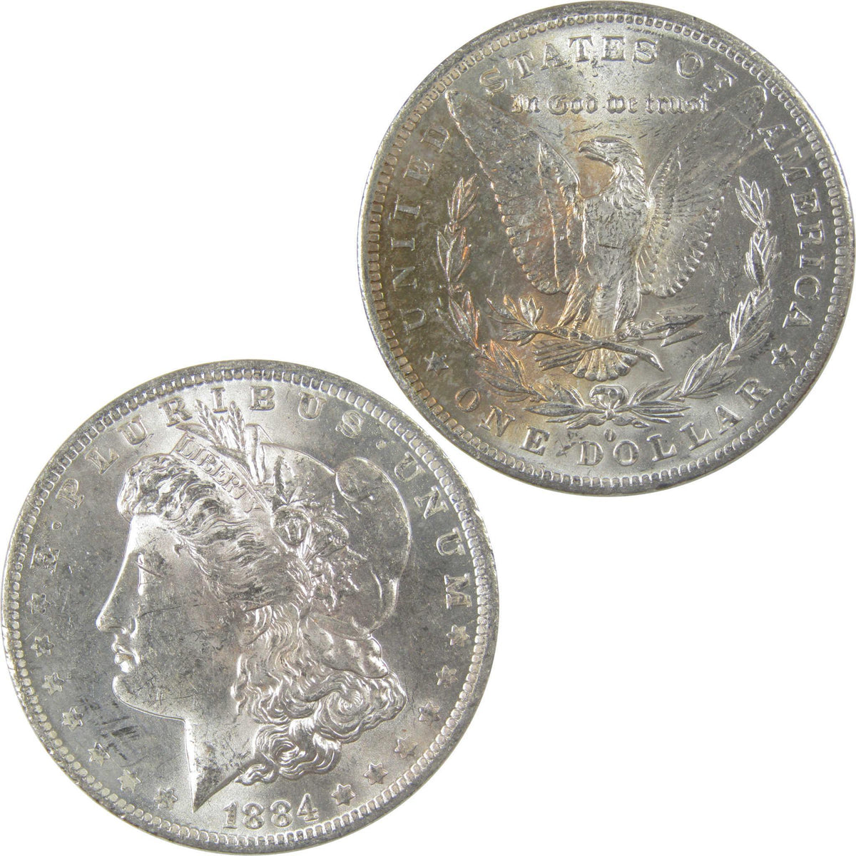 1884 O Morgan Silver Dollar BU Choice Uncirculated Toned SKU:I24182