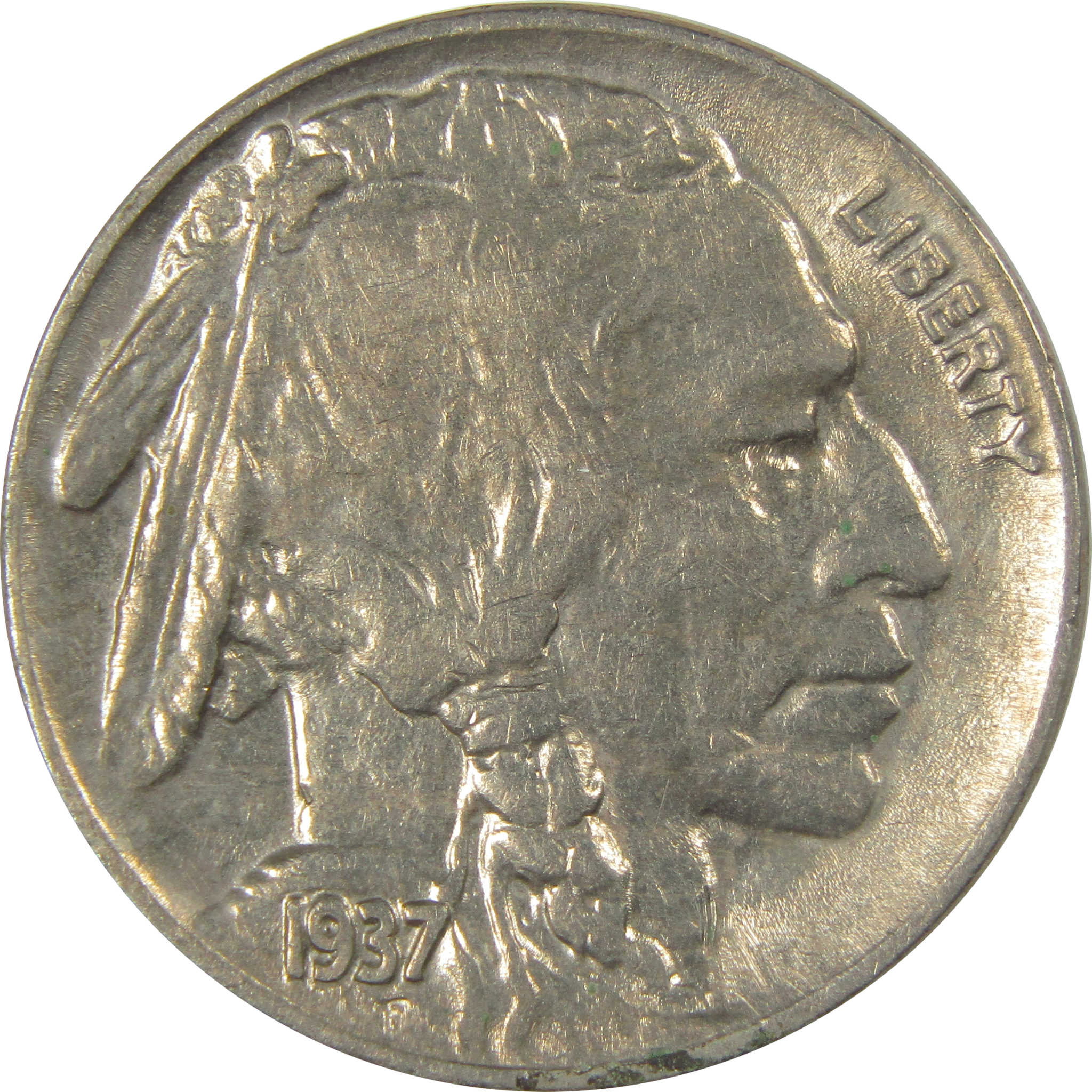 1937 Indian Head Buffalo Nickel AU About Uncirculated SKU:I23882