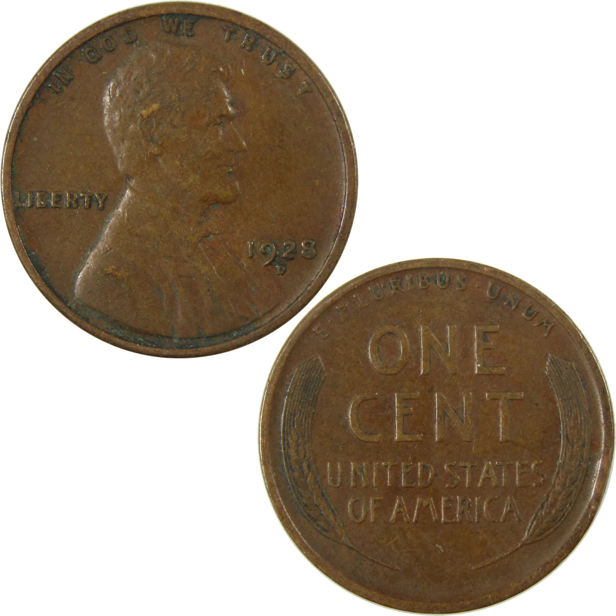 1928 D Lincoln Wheat Cent VF Very Fine Penny 1c Coin SKU:I27632