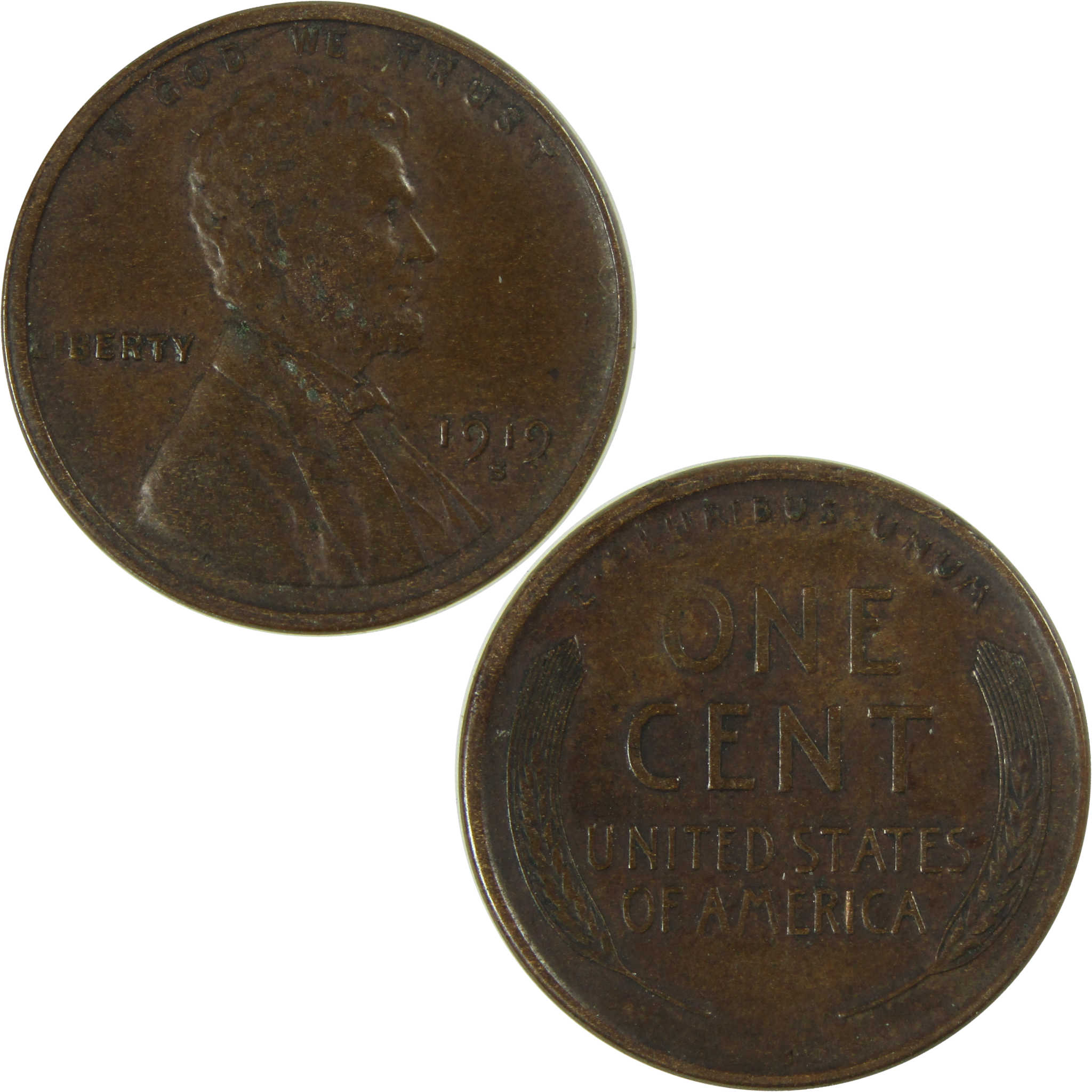 1919 S Lincoln Wheat Cent VF Very Fine Penny 1c Coin SKU:I26734