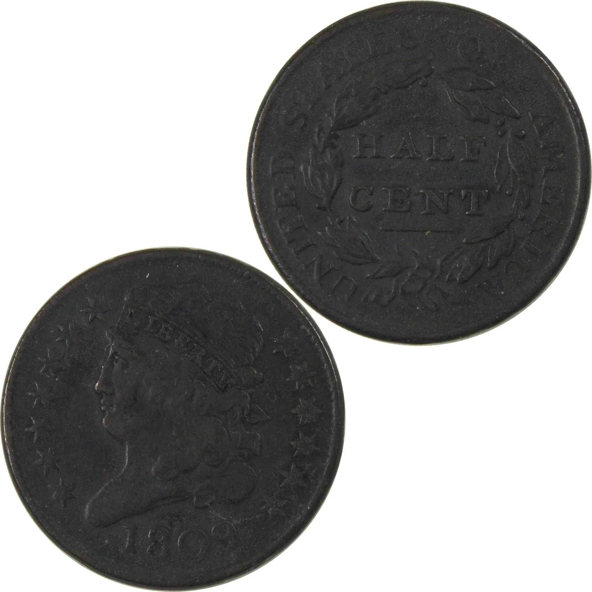 1809 Classic Head Half Cent VF Very Fine Copper SKU:I23838