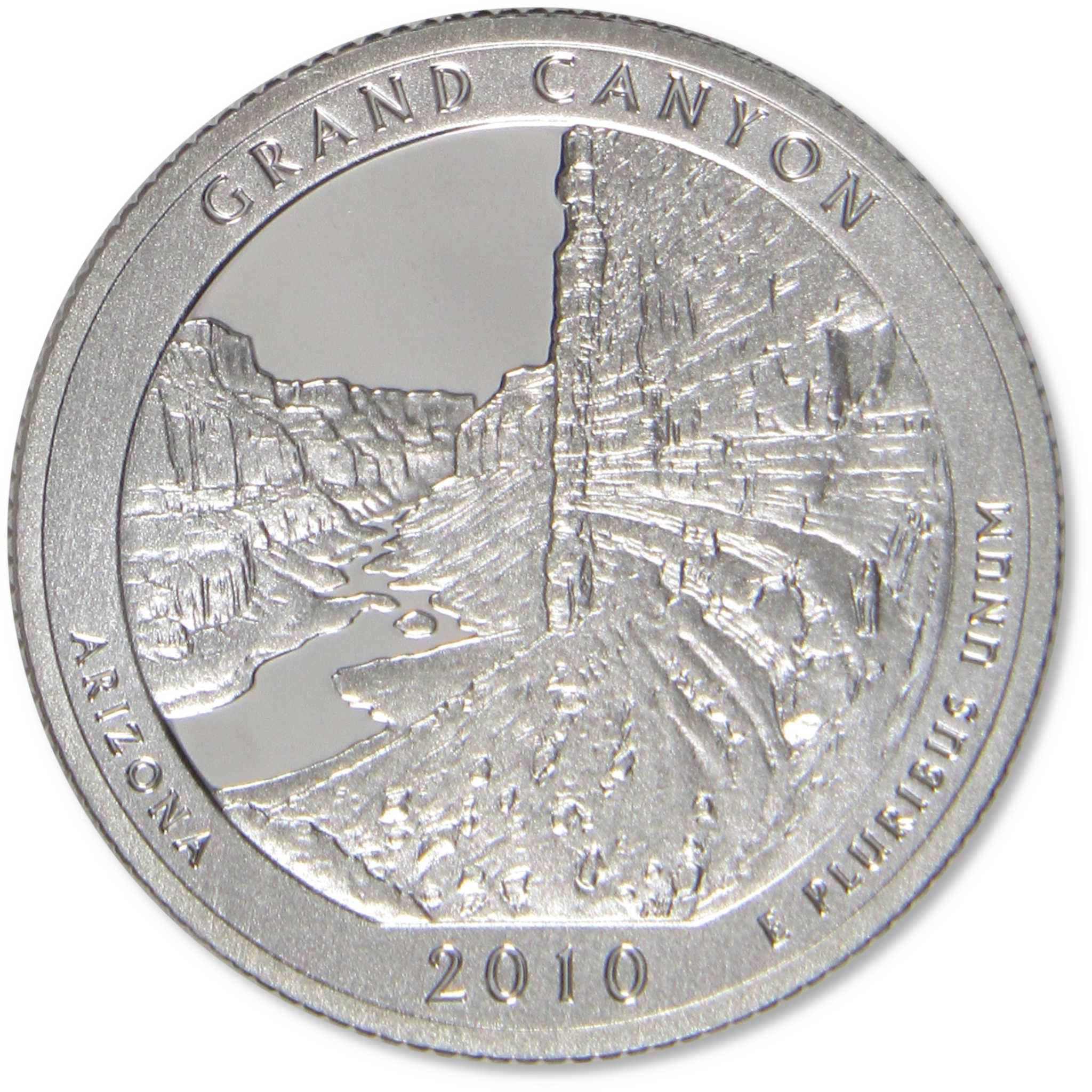 2010 S Grand Canyon National Park Quarter Choice Proof Silver 25c Coin