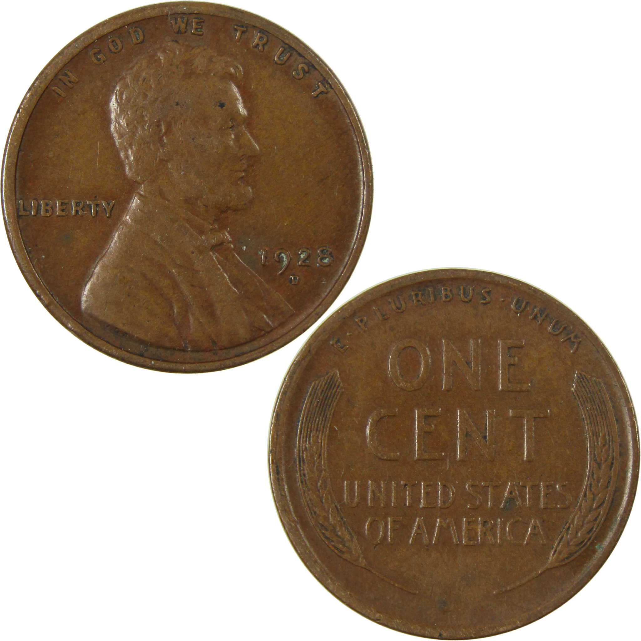 1928 D Lincoln Wheat Cent VF Very Fine Penny 1c Coin SKU:I27608