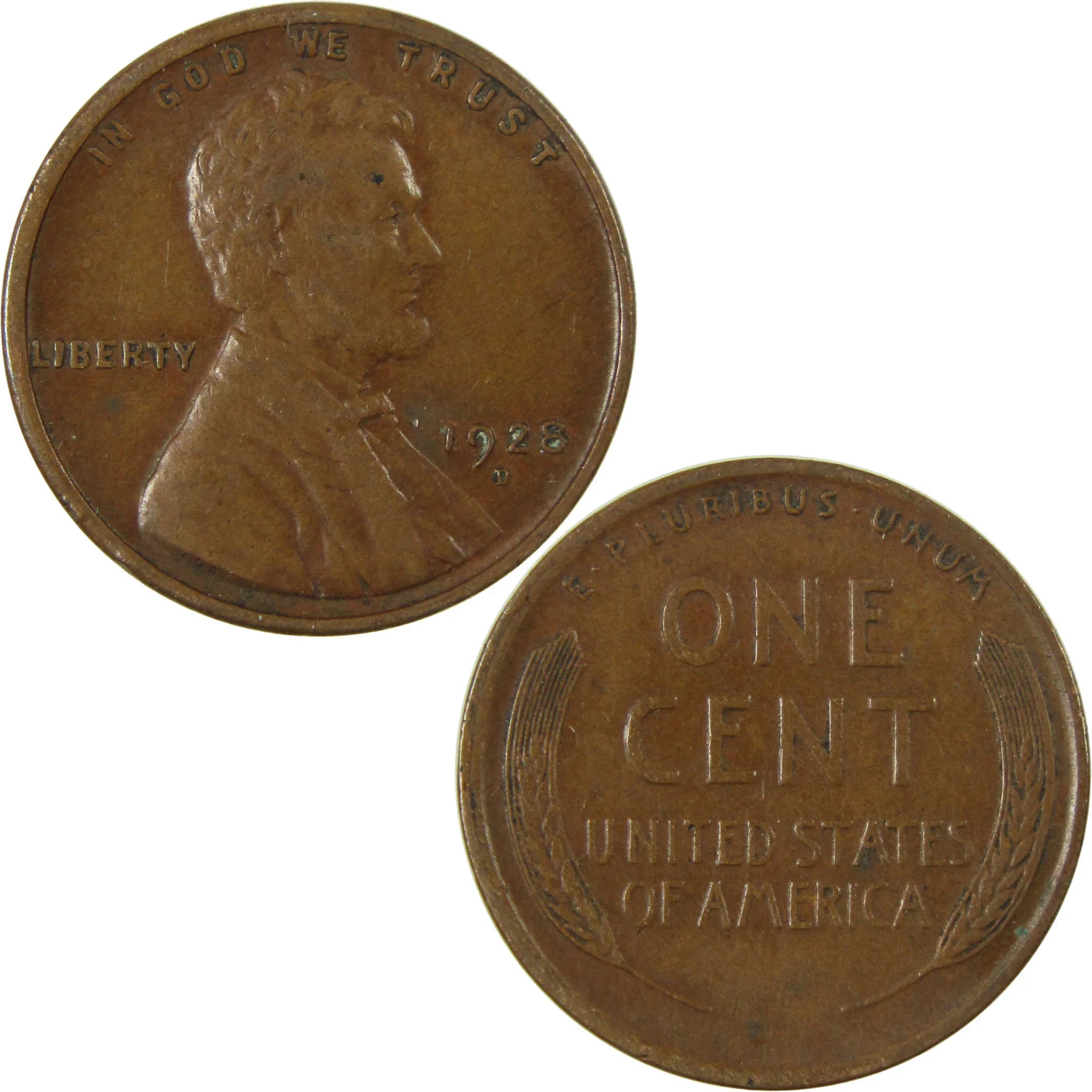 1928 D Lincoln Wheat Cent VF Very Fine Penny 1c Coin SKU:I27608