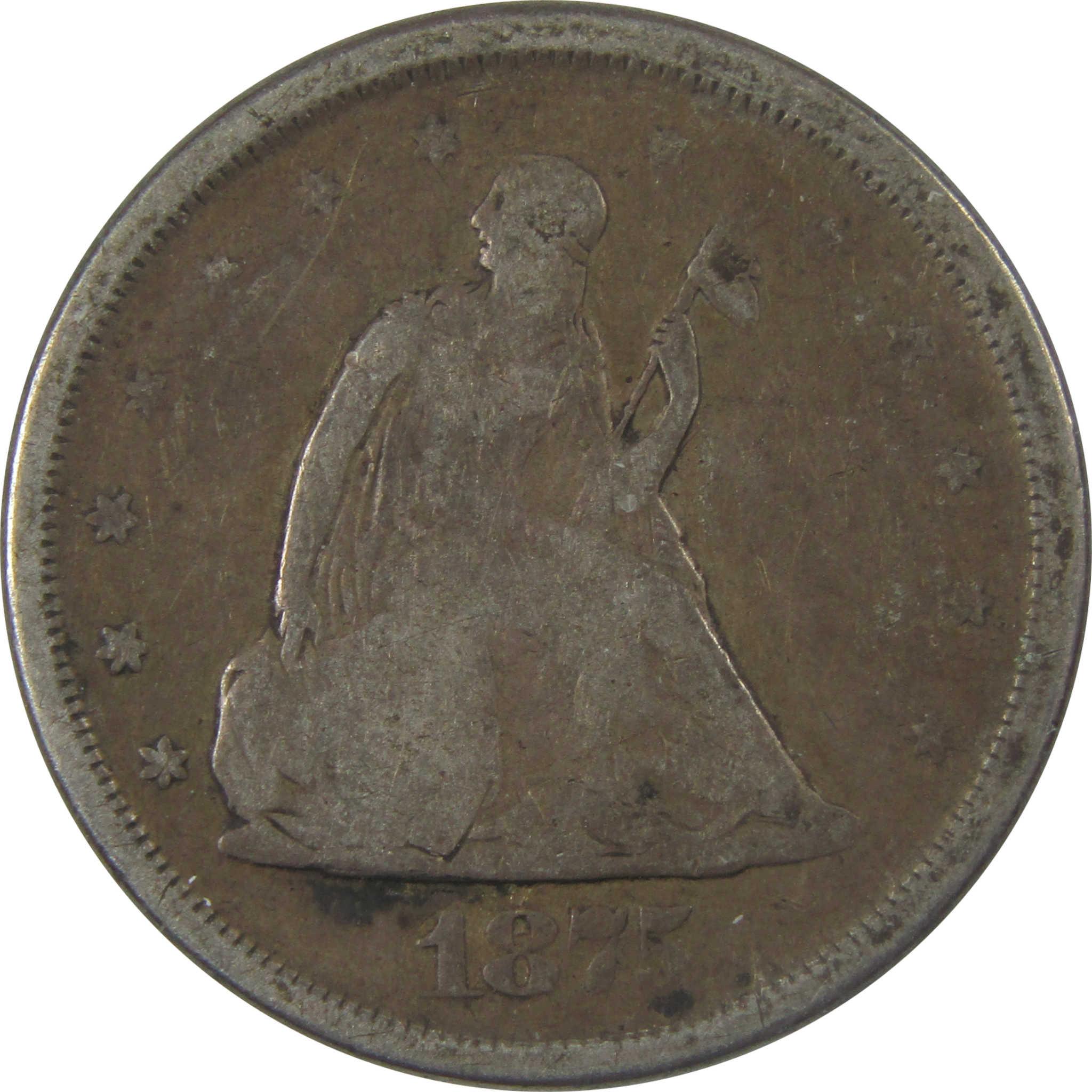 1875 S Seated Liberty Silver Twenty Cent Piece VG Very Good SKU:I24571