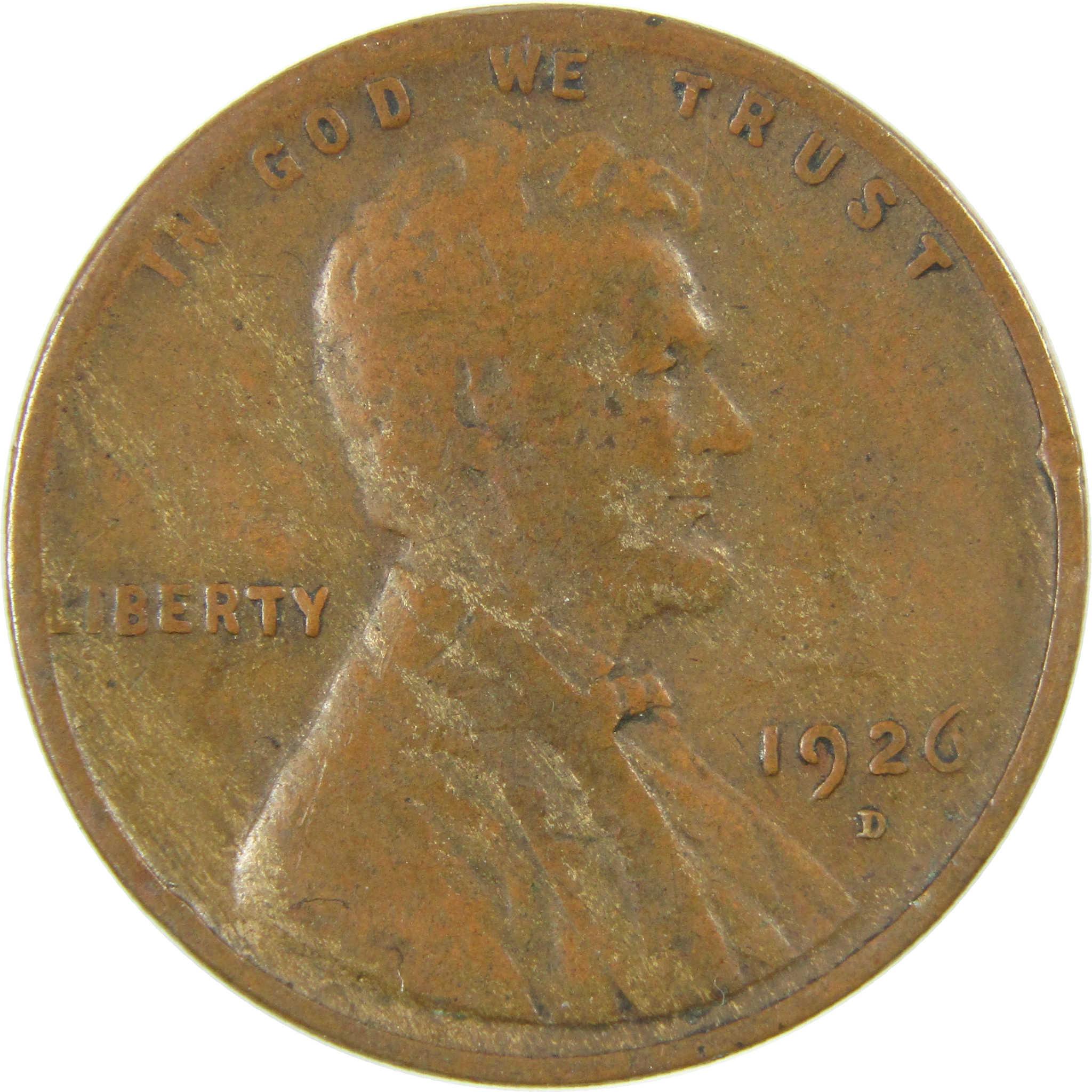 1926 D Lincoln Wheat Cent VG Very Good Penny 1c Coin SKU:I27191