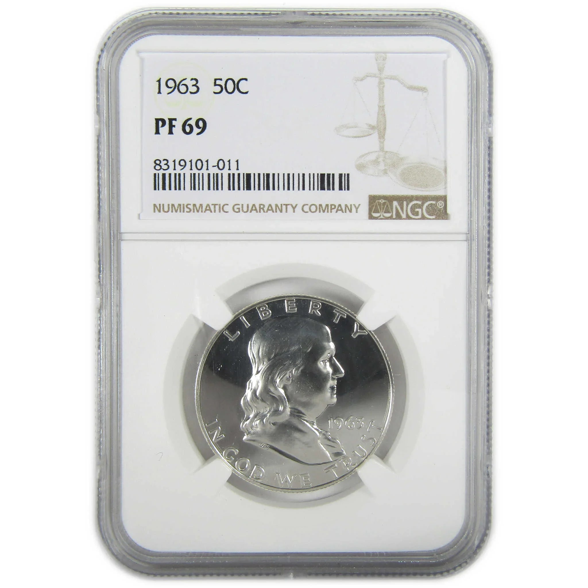 1963 Franklin Silver Half Dollar PF 69 NGC Proof 50c Coin SKU:I27442