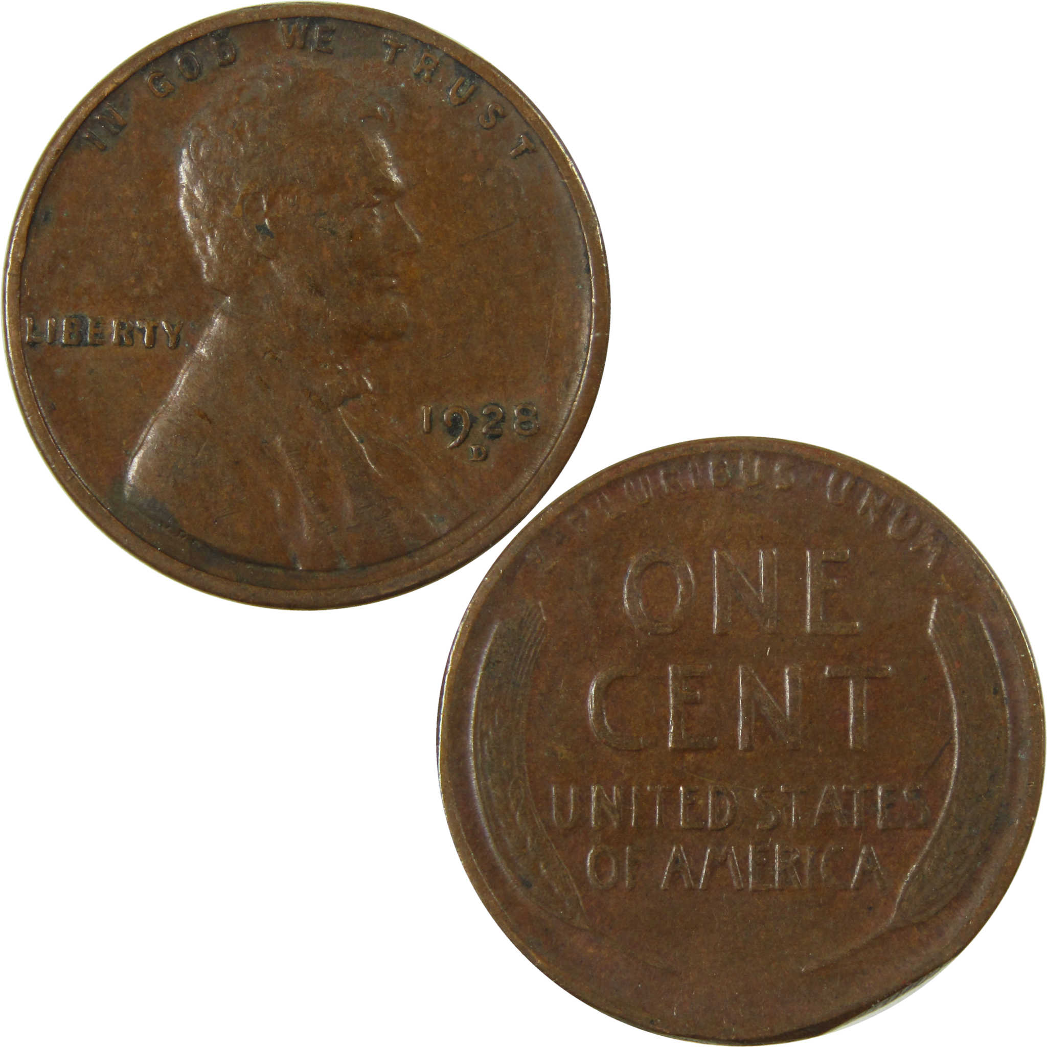 1928 D Lincoln Wheat Cent VF Very Fine Penny 1c Coin SKU:I27601