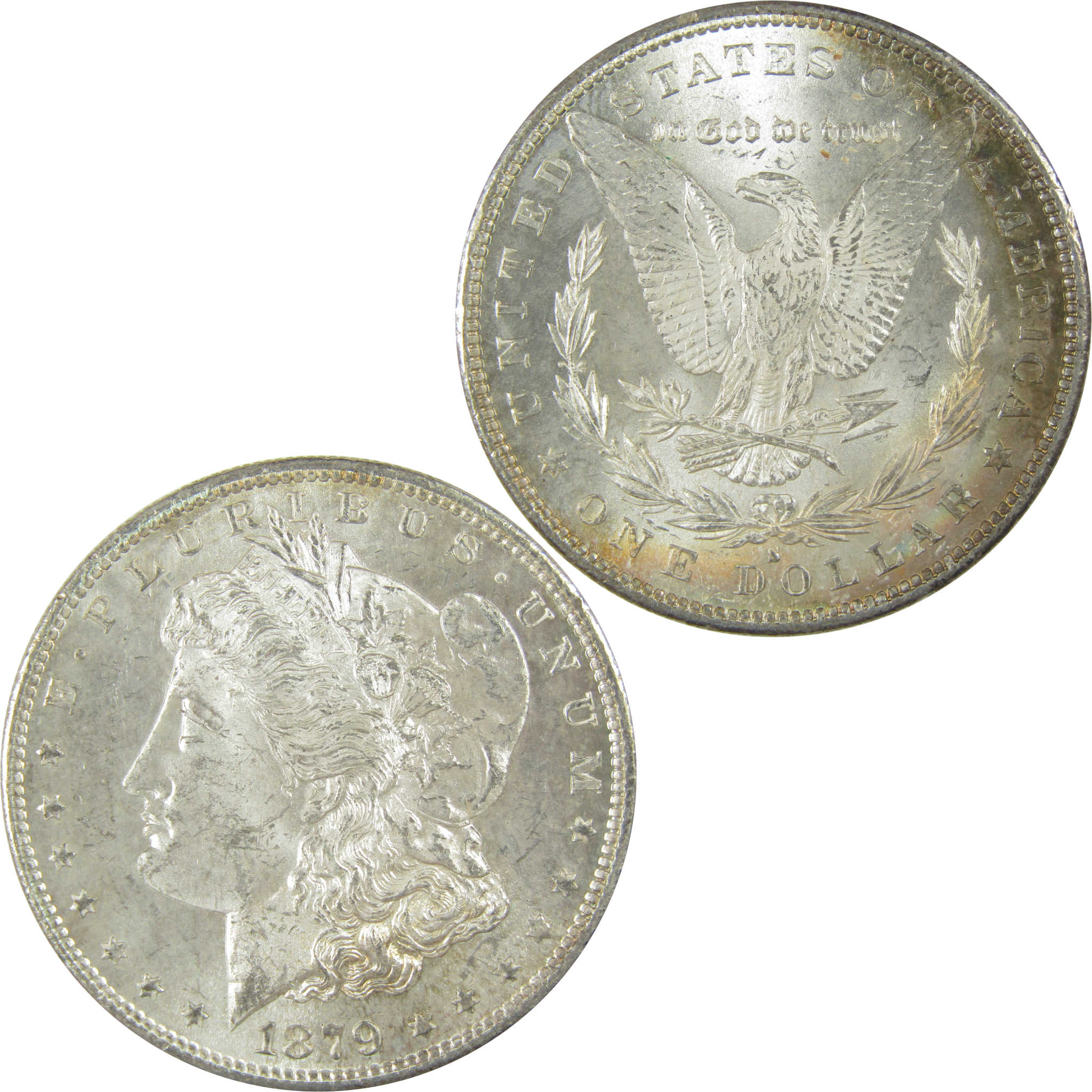 1879 S Morgan Dollar Uncirculated Mint State Silver Toned SKU:I23803