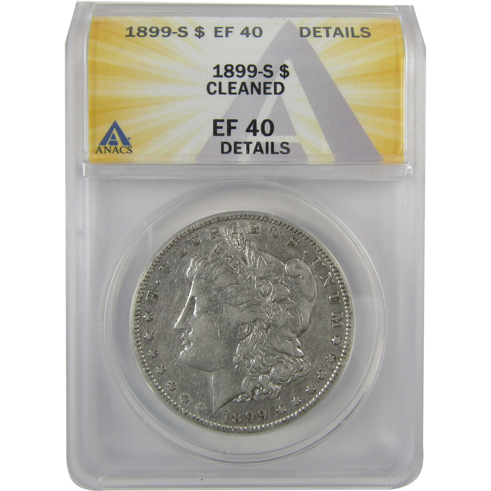 1899 S Morgan Dollar EF 40 Details ANACS Silver $1 Coin SKU:I19078 - Morgan coin - Morgan silver dollar - Morgan silver dollar for sale - Profile Coins & Collectibles