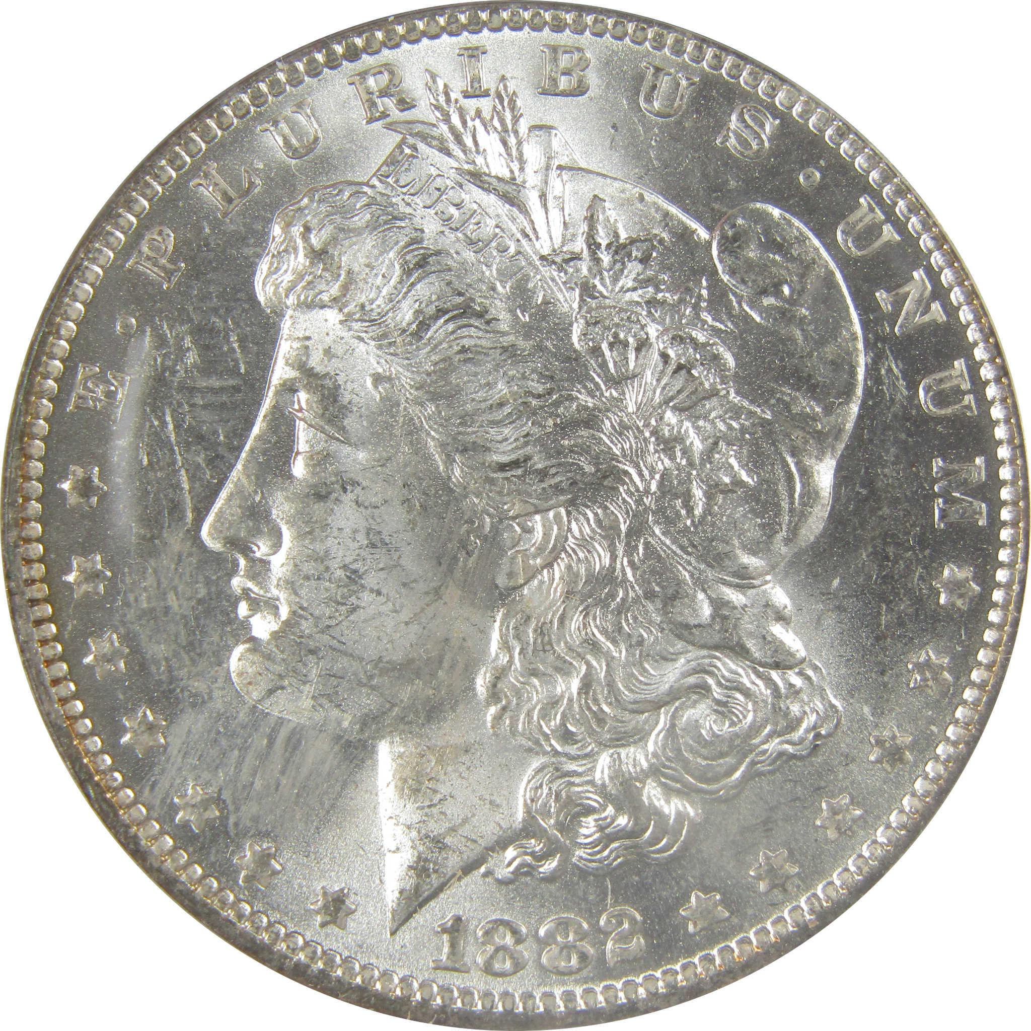 1882 O/S VAM-4 Recessed Top 100 Morgan Dollar MS 62 ANACS SKU:I21959 - Morgan coin - Morgan silver dollar - Morgan silver dollar for sale - Profile Coins & Collectibles