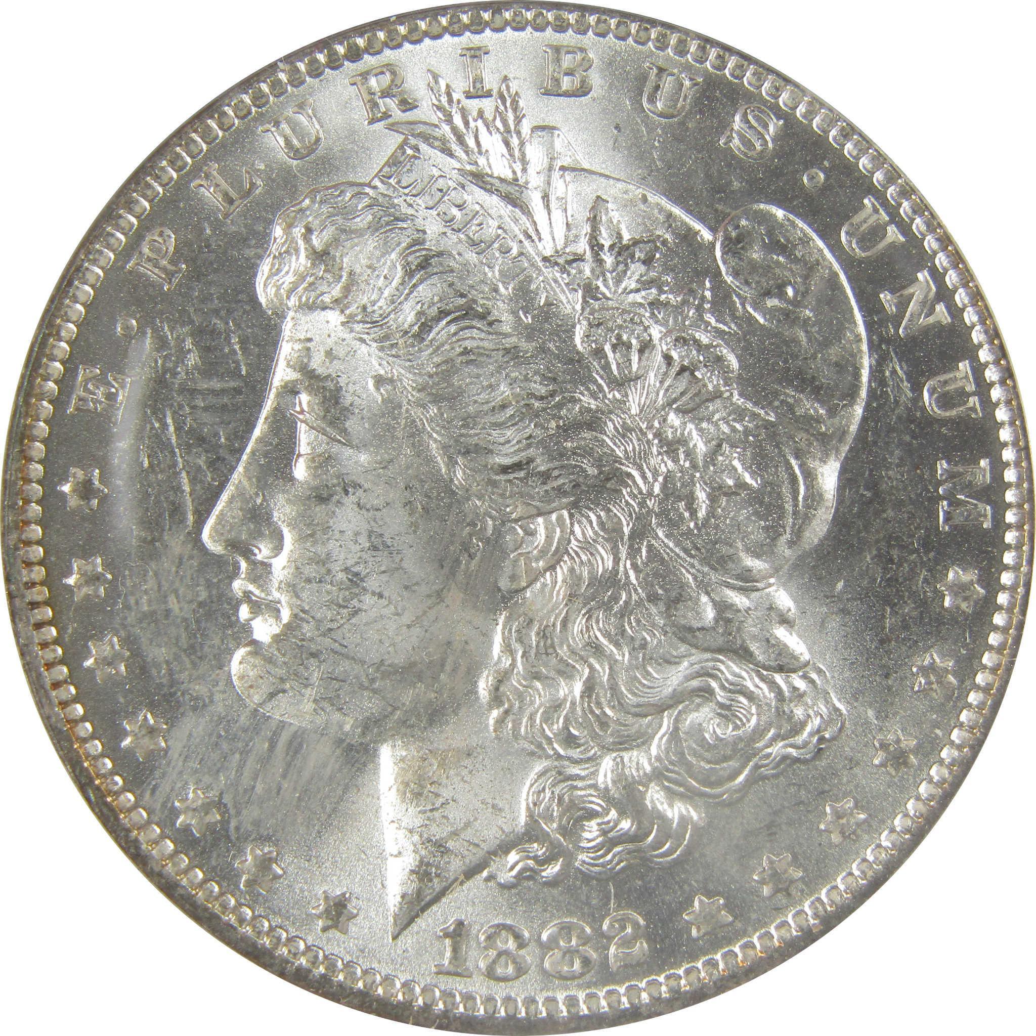 1882 O/S VAM-4 Recessed Top 100 Morgan Dollar MS 62 ANACS SKU:I21959 - Morgan coin - Morgan silver dollar - Morgan silver dollar for sale - Profile Coins & Collectibles