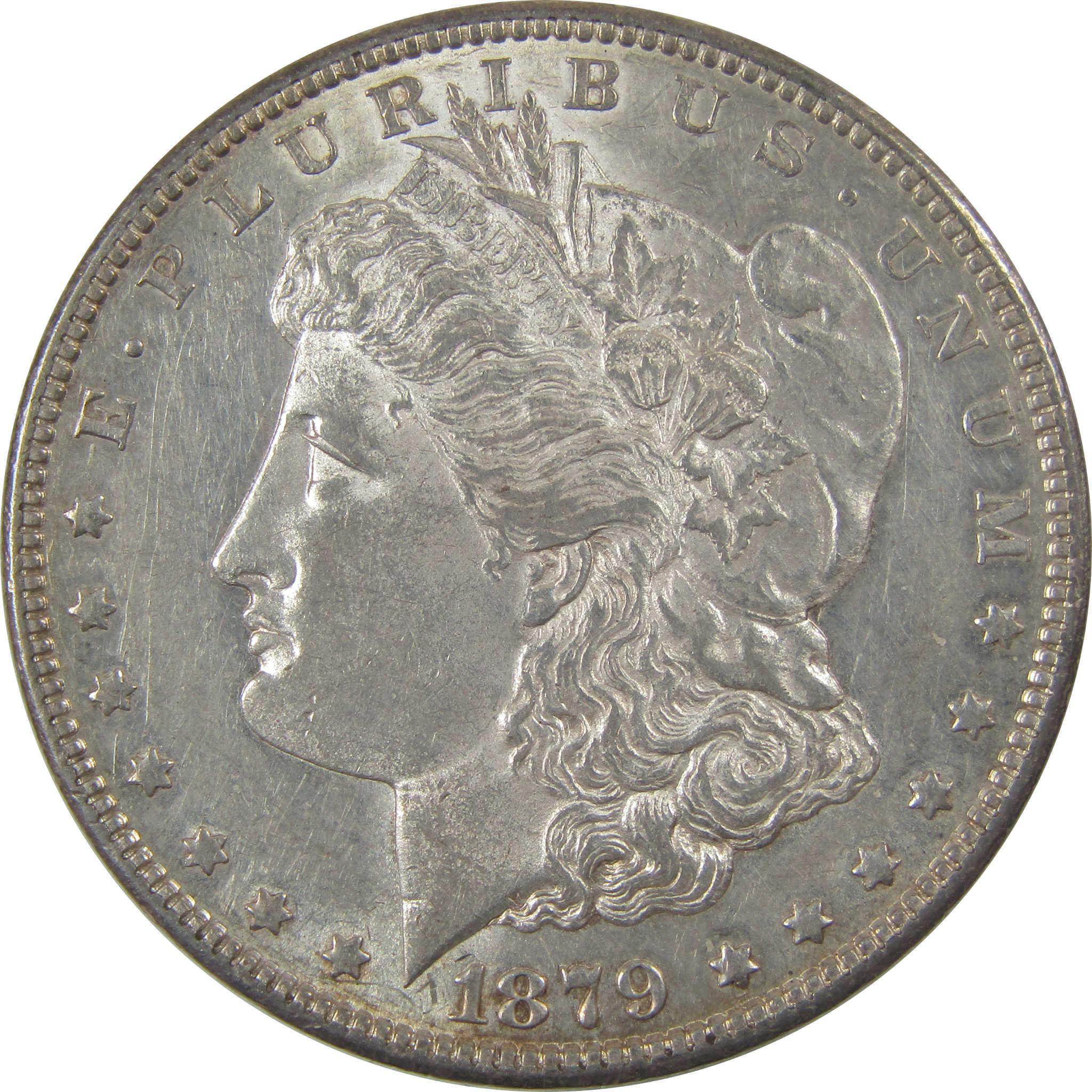 1879 S Rev 78 Morgan Silver Dollar AU Details $1 Coin SKU:I24552 - Morgan coin - Morgan silver dollar - Morgan silver dollar for sale - Profile Coins & Collectibles